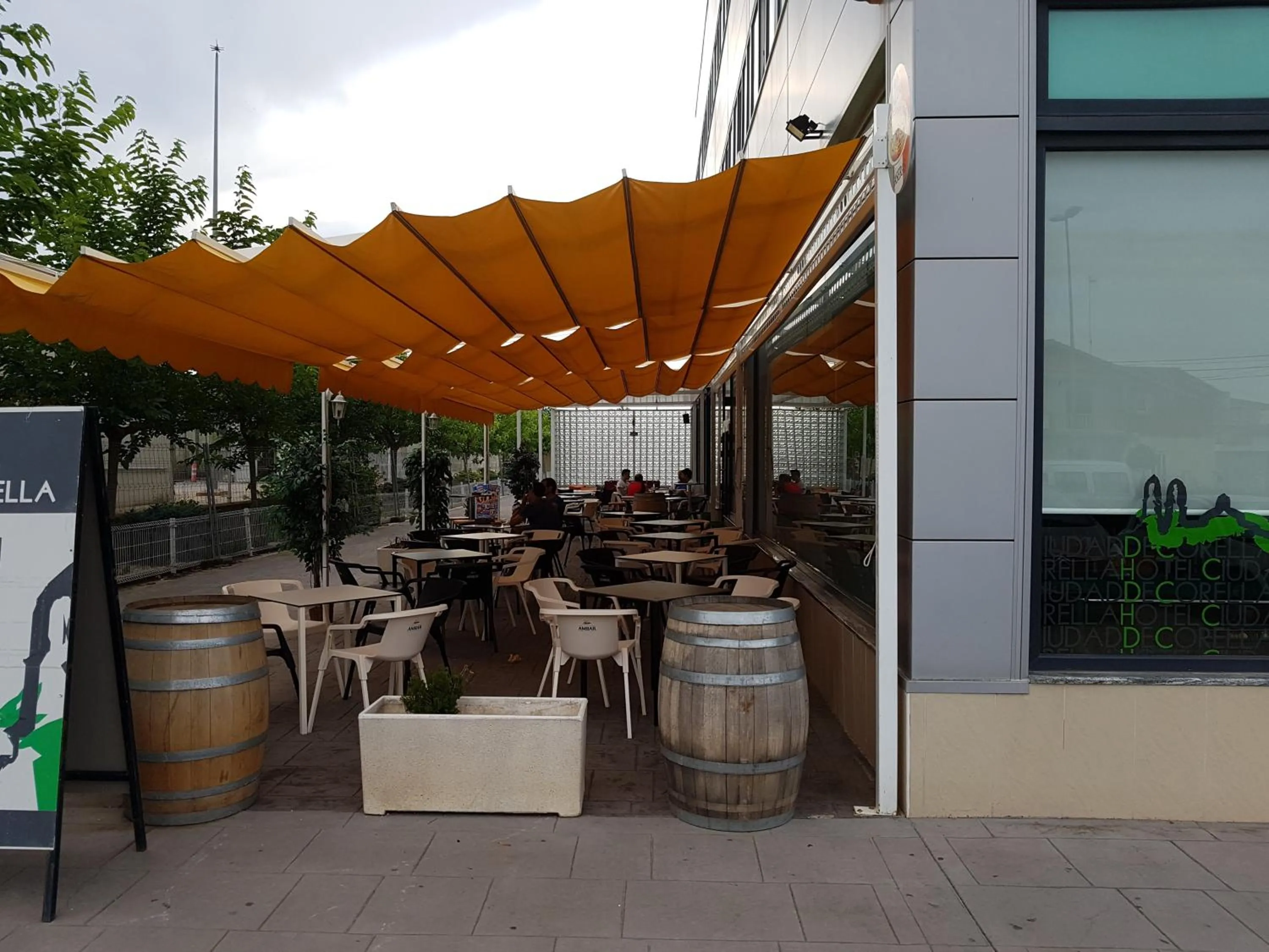 Balcony/Terrace, Restaurant/Places to Eat in Hotel Ciudad de Corella