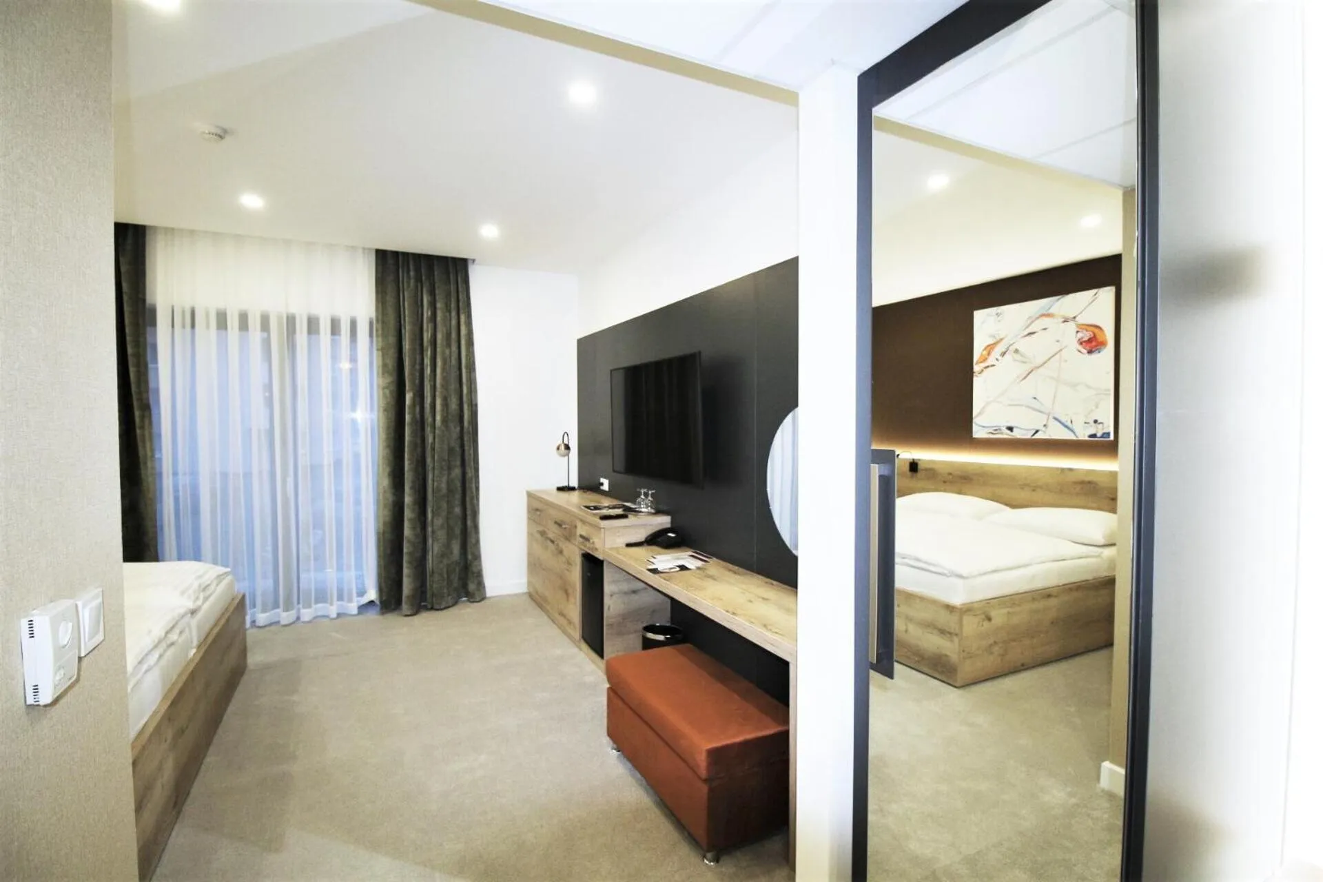 Seating area, Bed in Hotel Magnus Trenčín