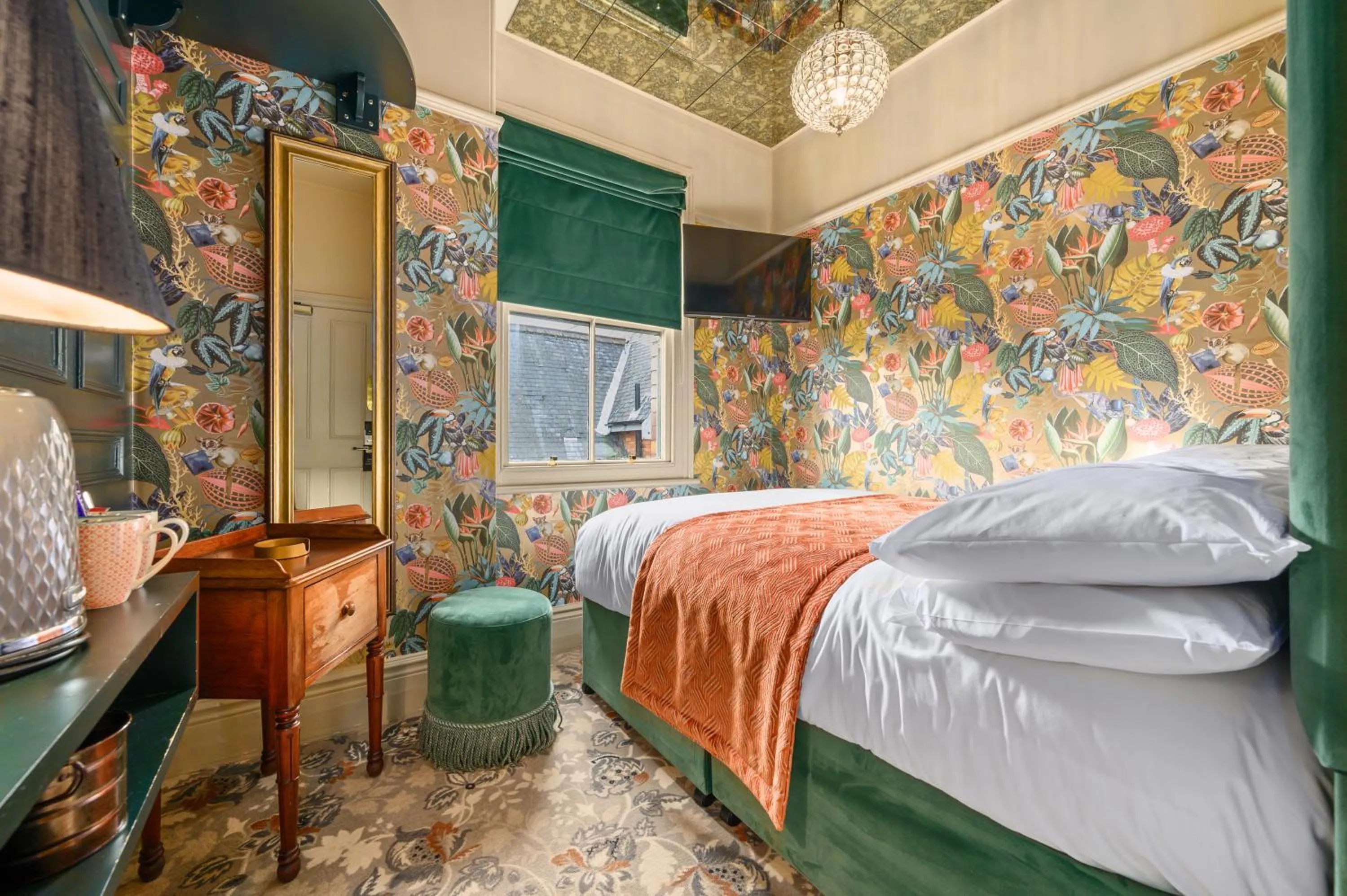 Bed in Clementine's Guest House