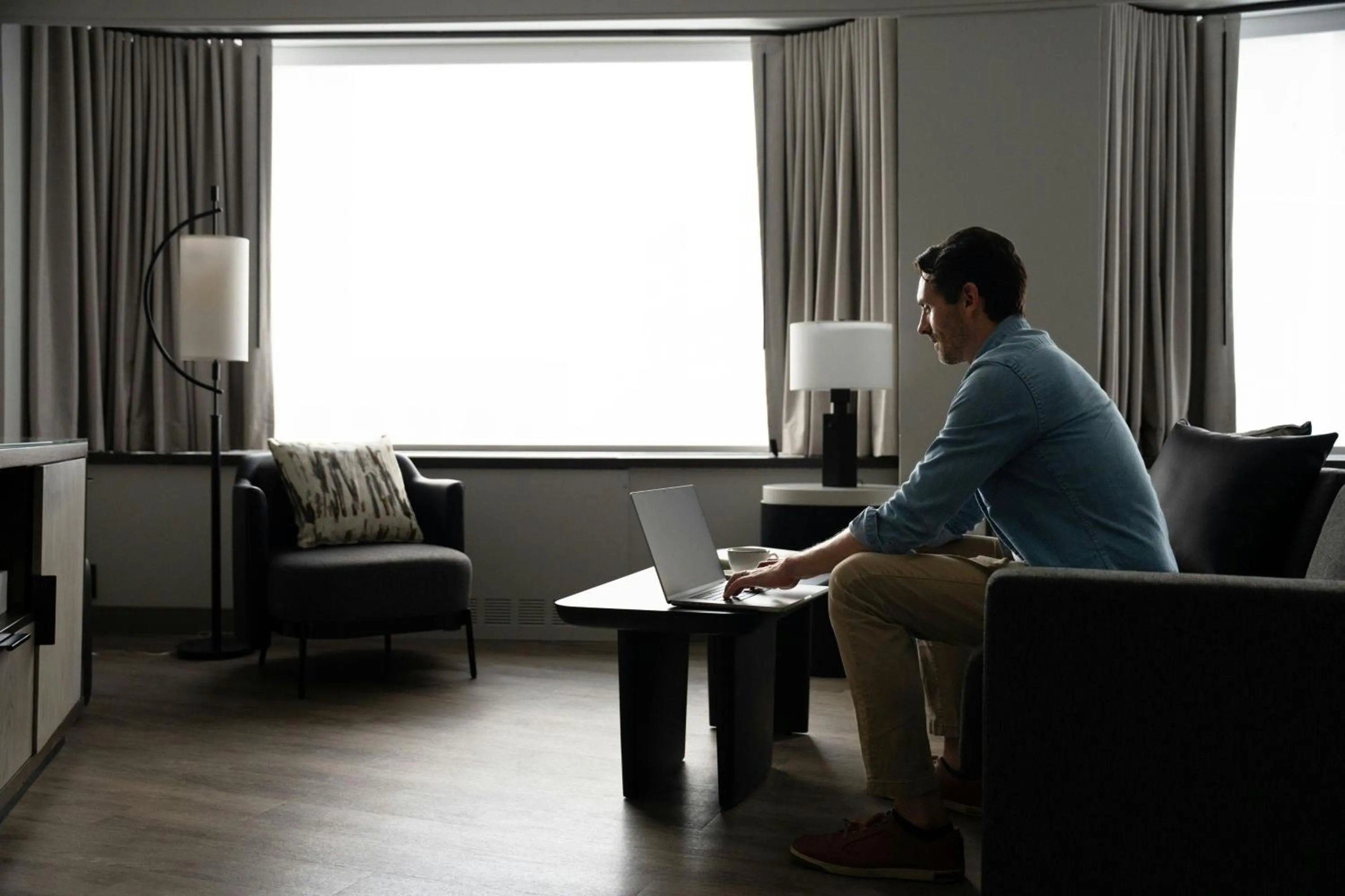 Living room in AC Hotel Arlington National Landing