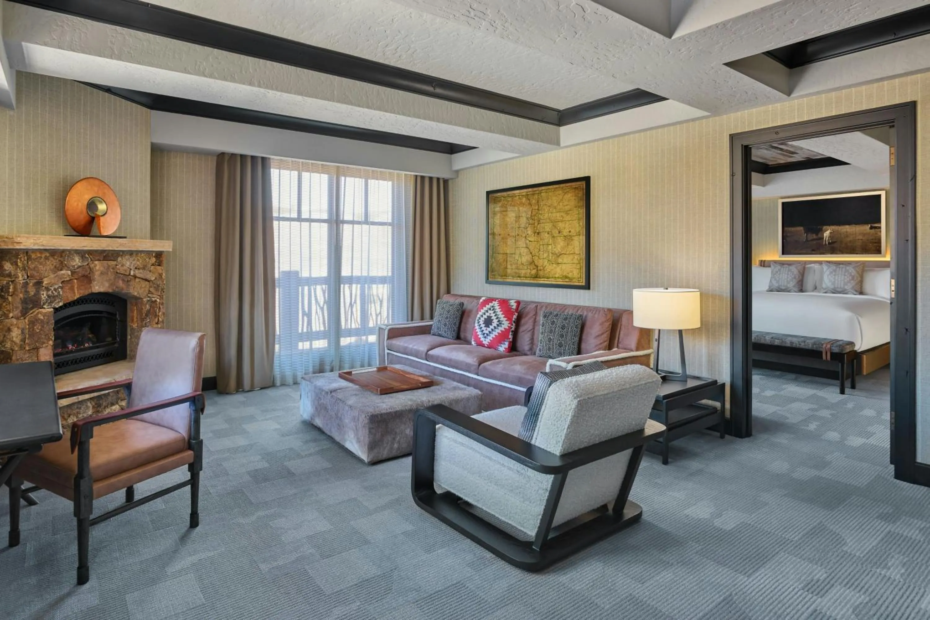 Living room, Bed in The Ritz-Carlton, Bachelor Gulch