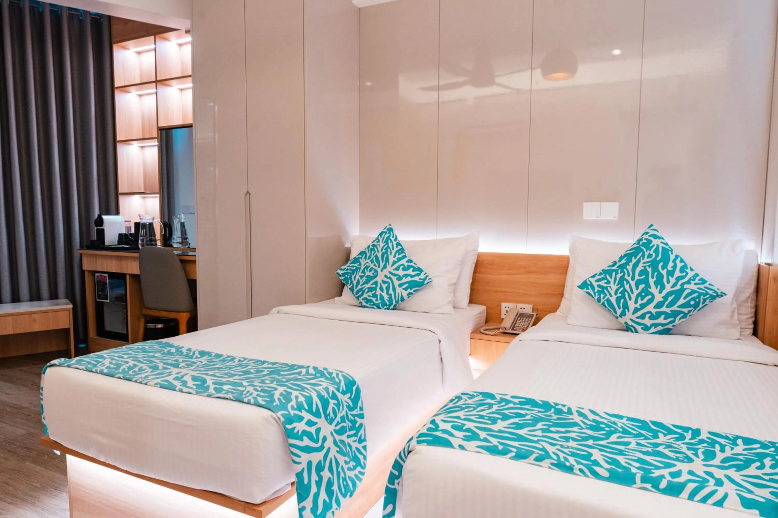 Bed in Hotel Star Shell