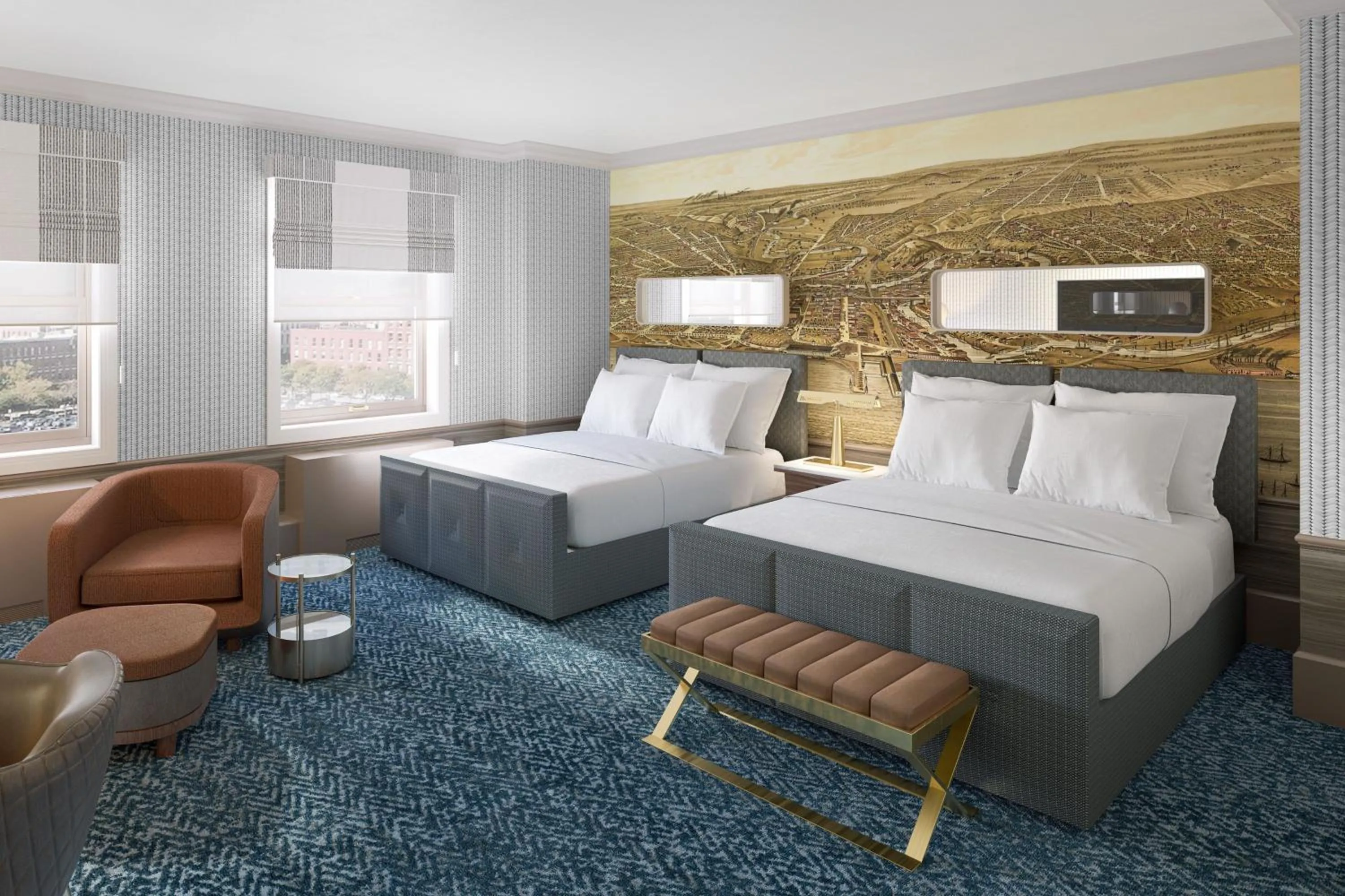 Bedroom, Bed in Hotel Cleveland Autograph Collection