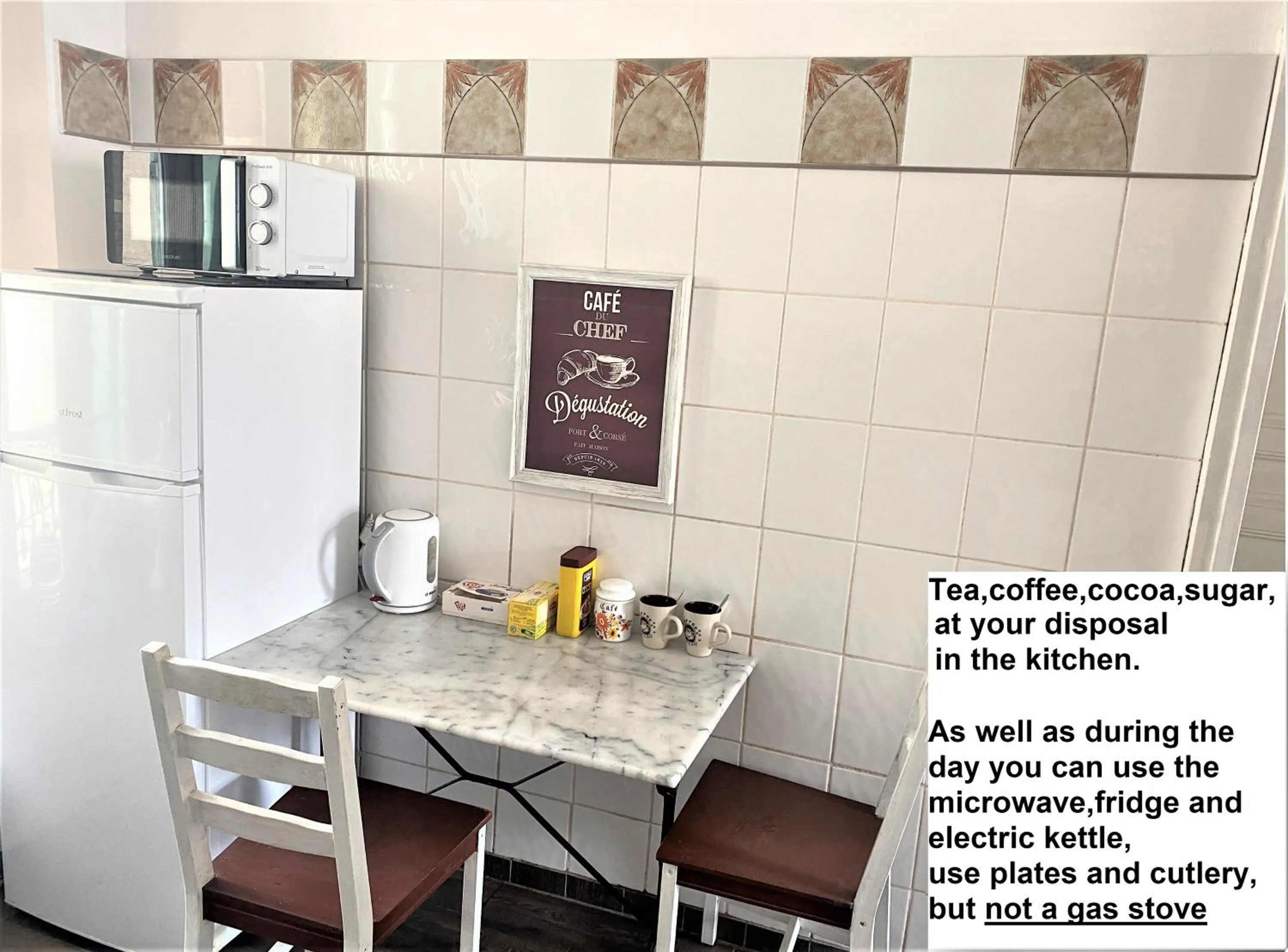 Communal kitchen in Nice Center Room