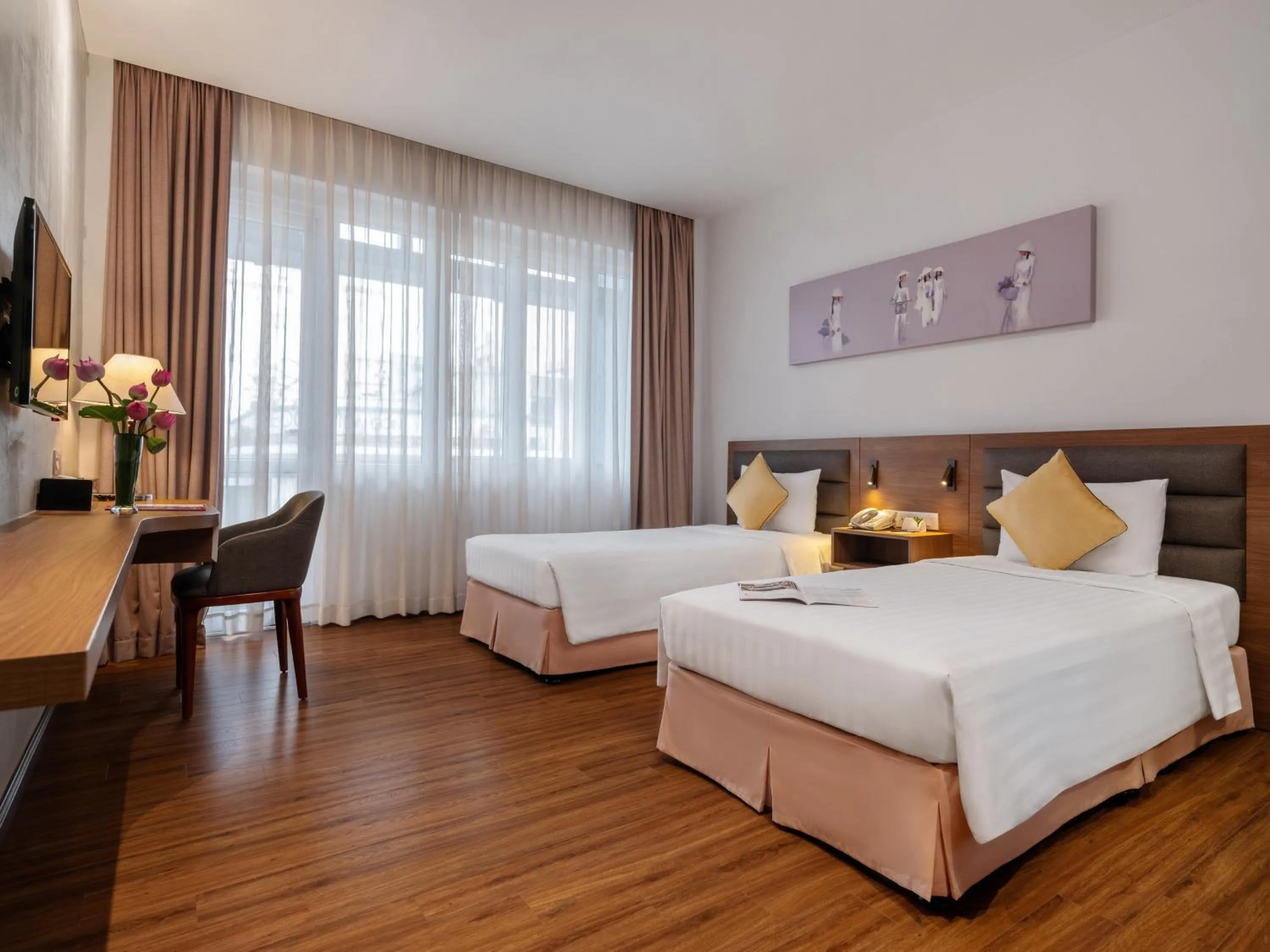 Bed in Bong Sen Hotel Saigon