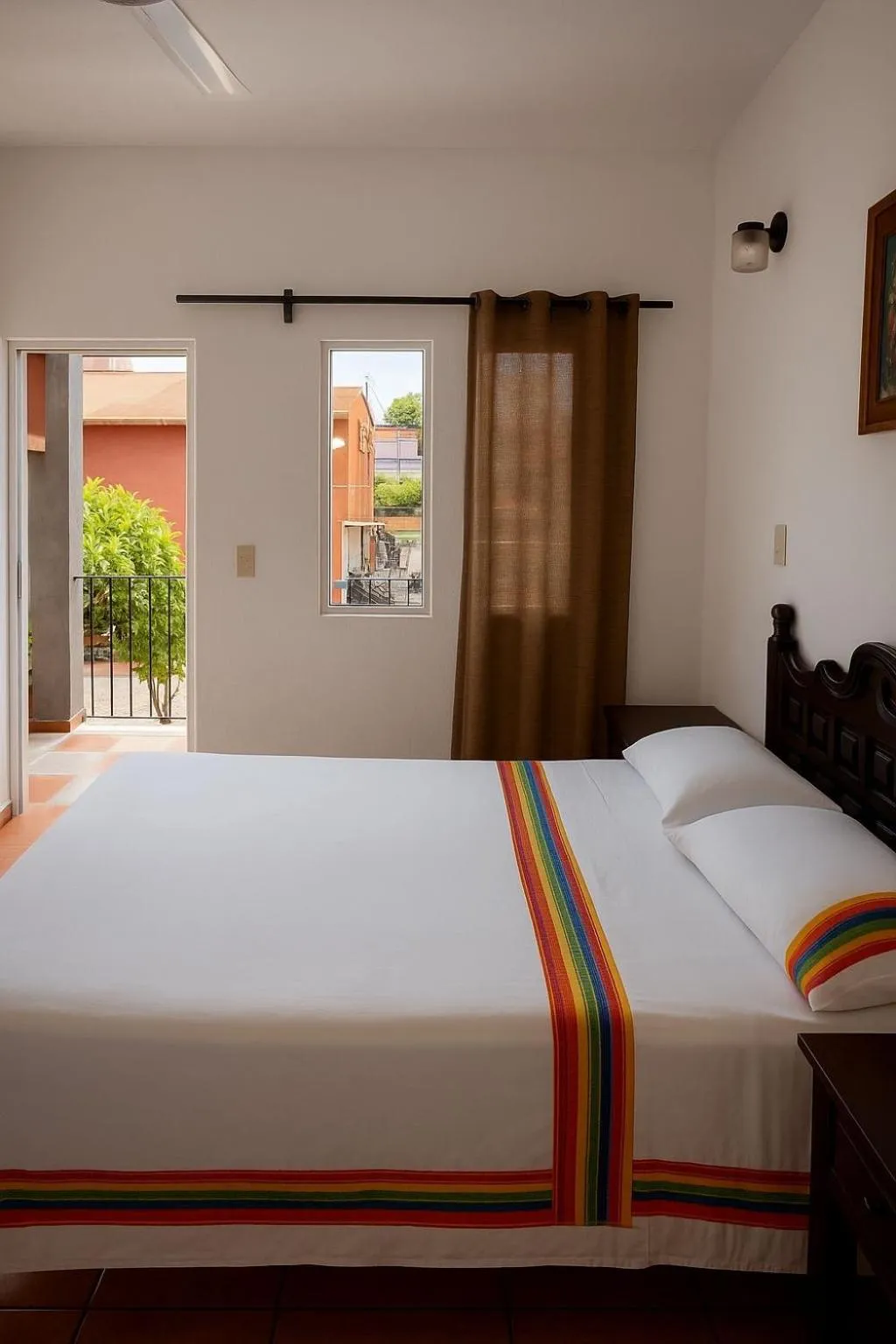 Bed in Hotel Casa Zoque Colonial