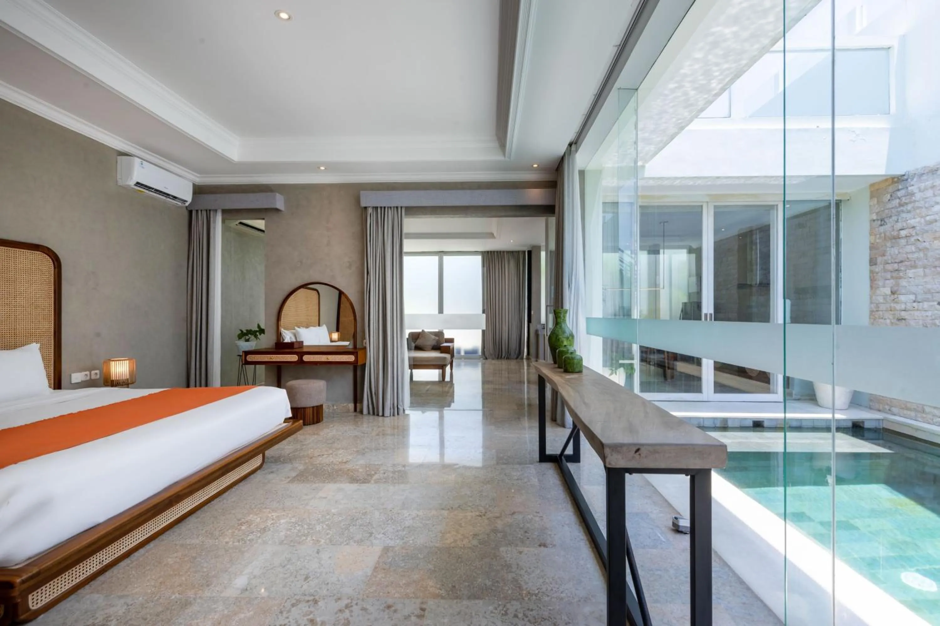 Bed in Nunamkhalu Private Villa and Spa