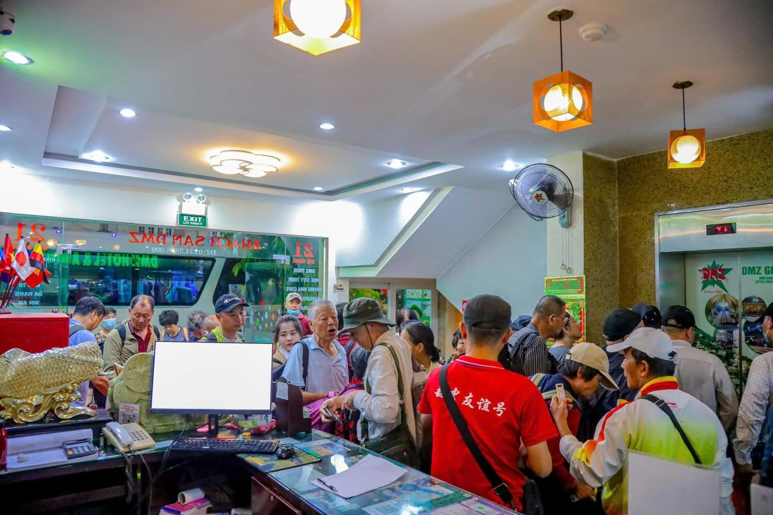 group of guests in DMZ Hotel