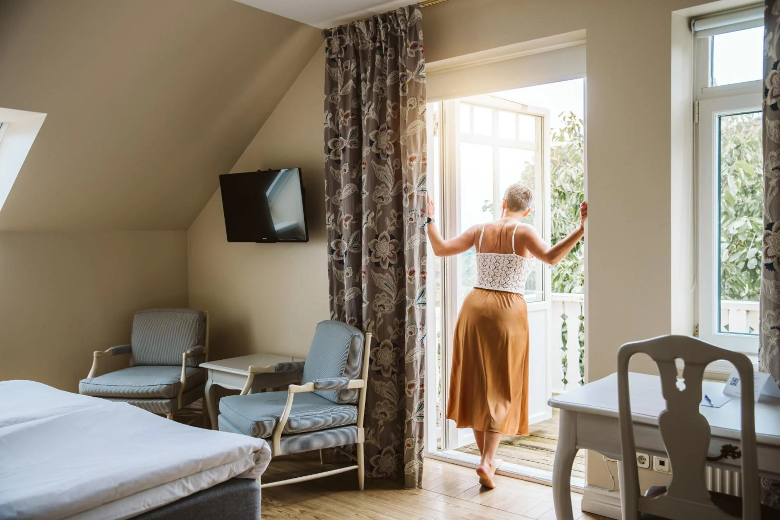 Bed in Hotel Rusthållargården