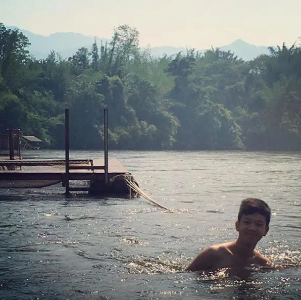 Swimming pool in BaanRai KhunYa บ้านไร่คุณย่า