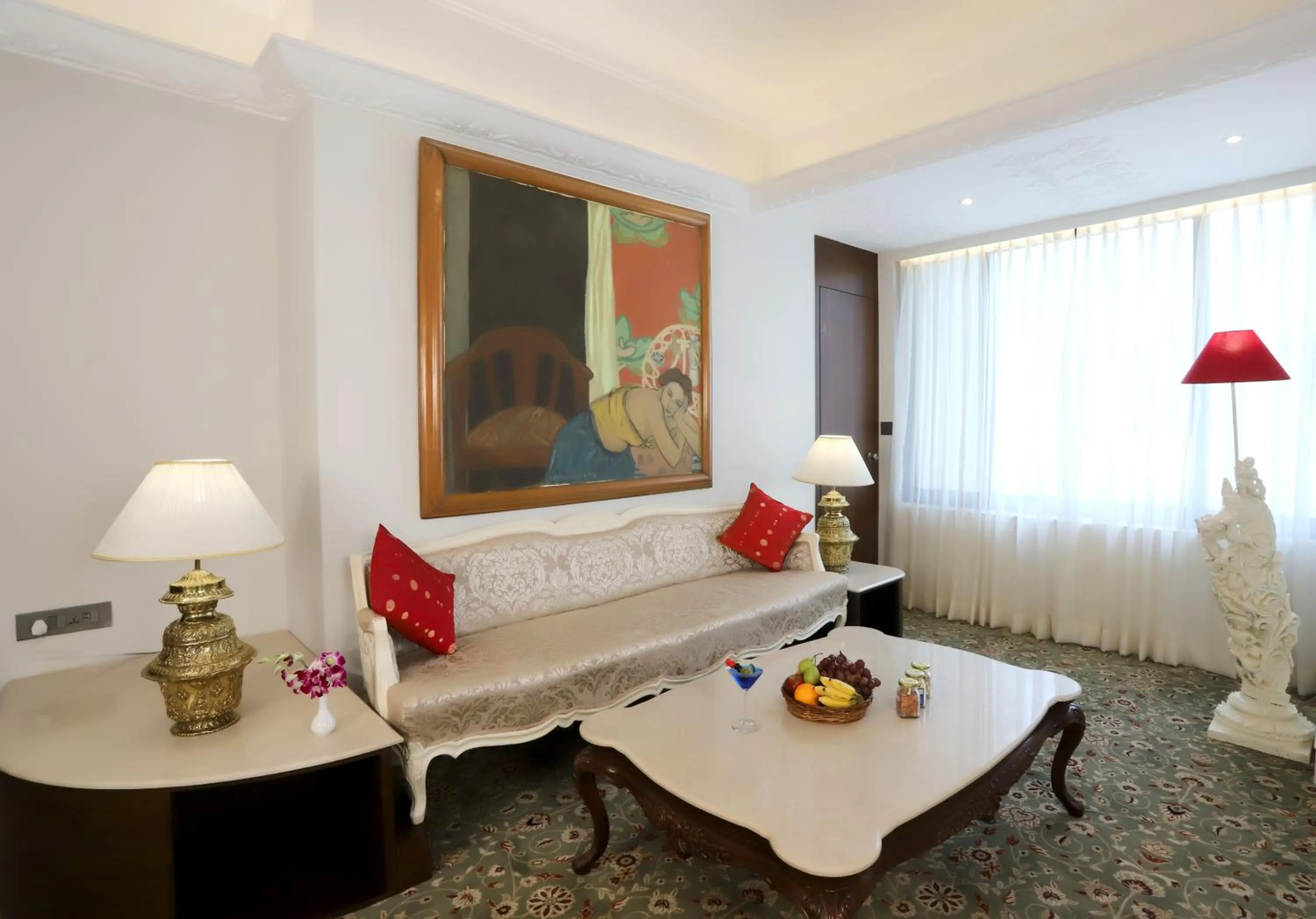 Living room, Bed in The Ambassador, Marine Drive, Mumbai