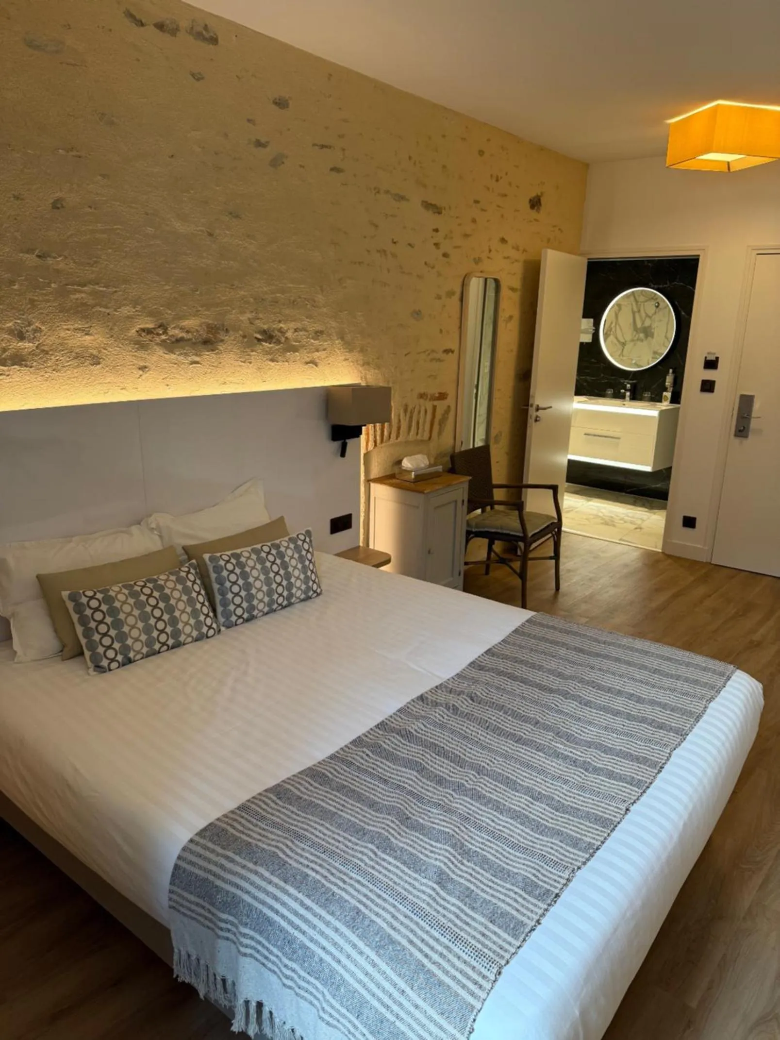 Bedroom in Hotel Restaurant Lesage