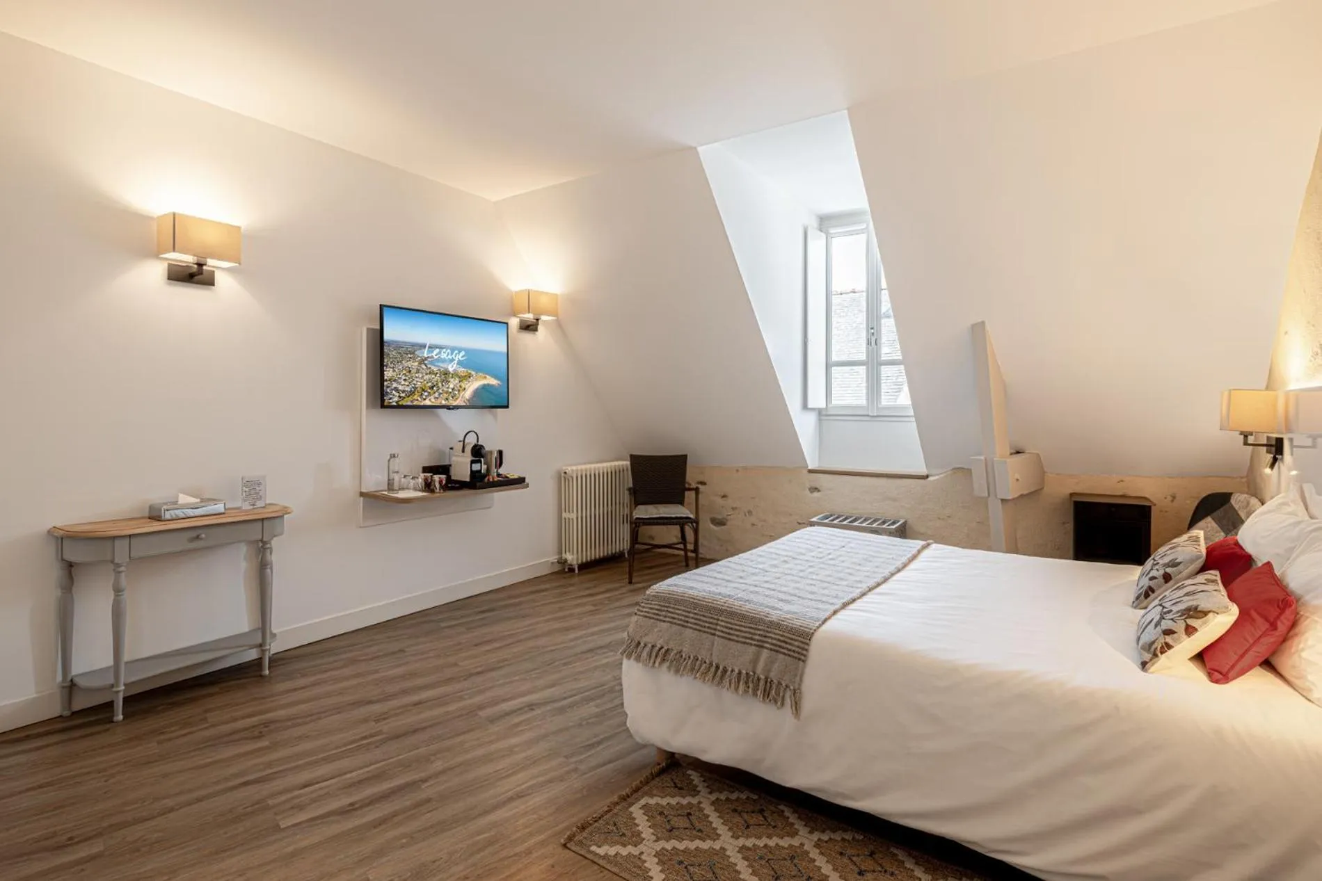 Bed in Hotel Restaurant Lesage