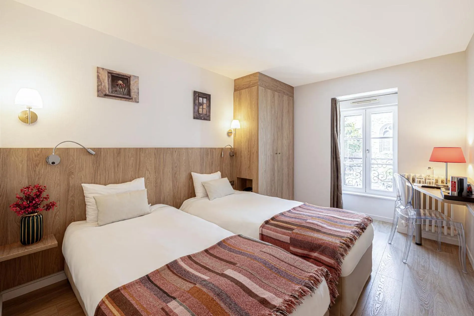 Bed in Hotel Restaurant Lesage