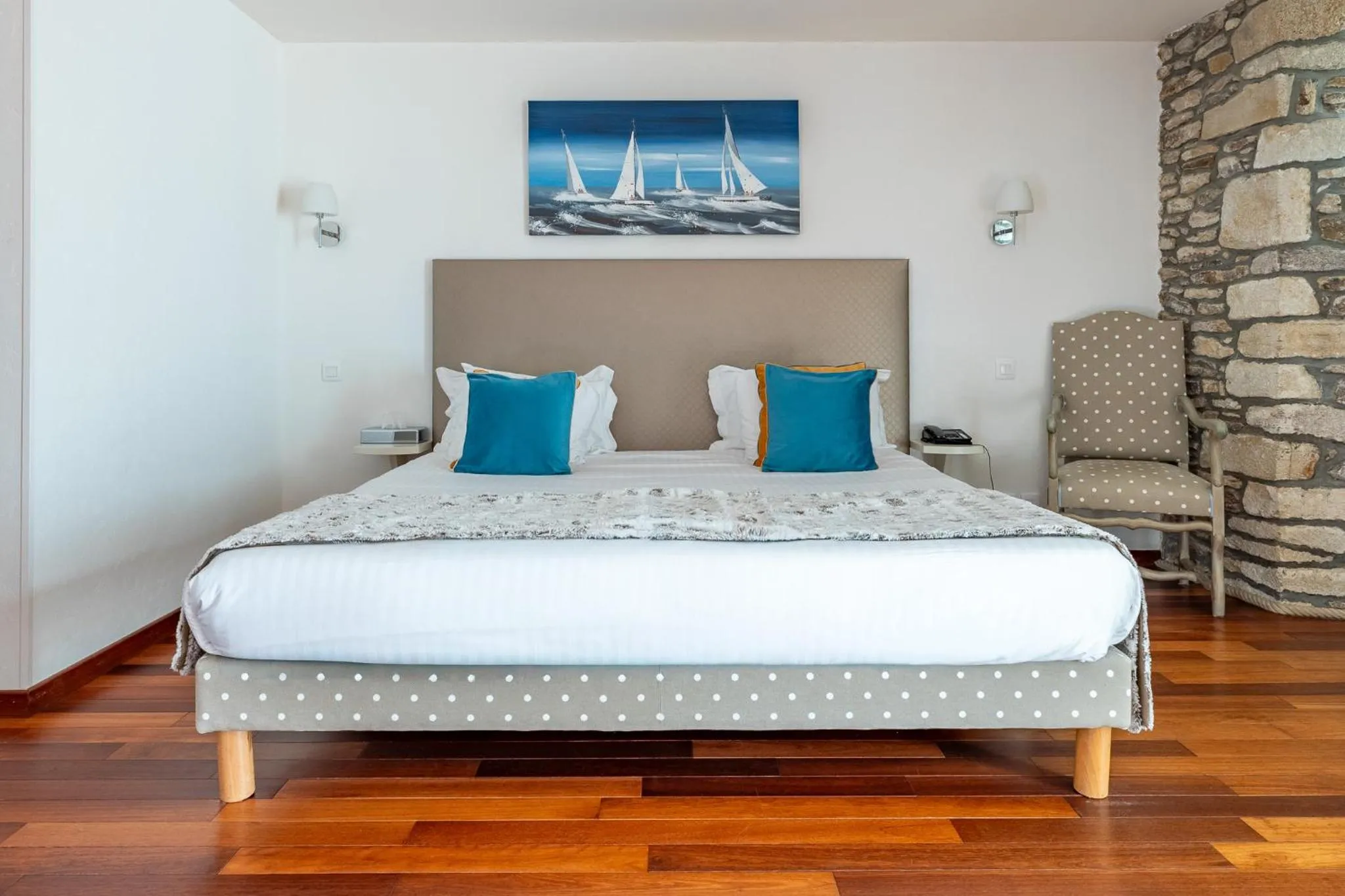 Bed in Hotel Restaurant Lesage