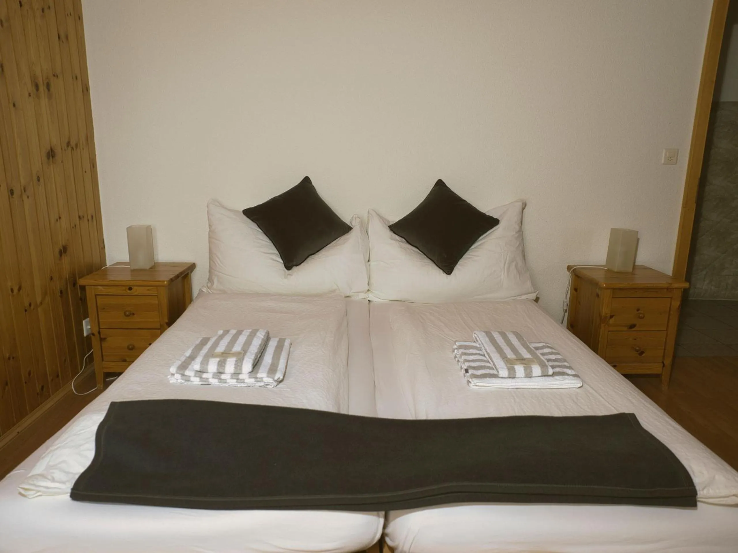 Bed in Hotel Aletschhorn