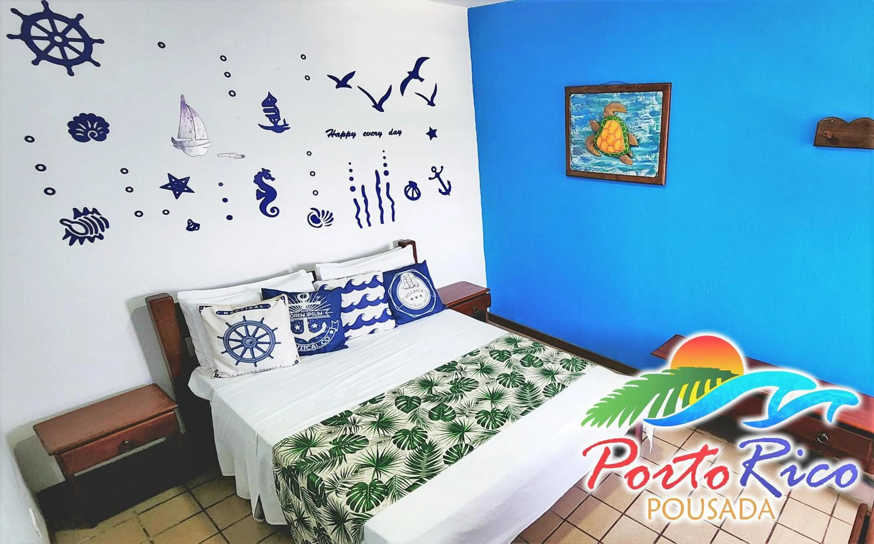 Bed in Pousada Porto Rico