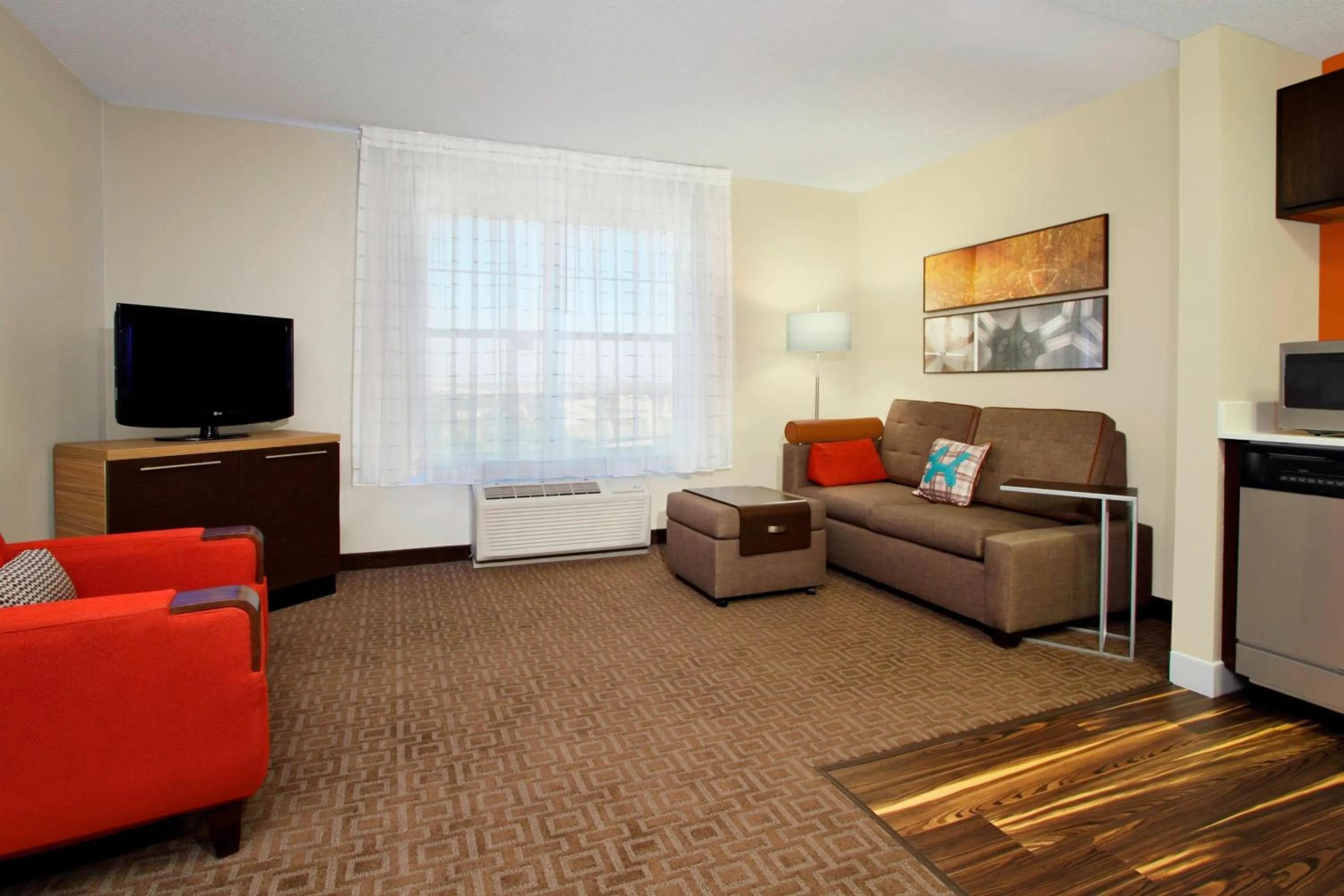 Living room in TownePlace Suites Fort Worth Southwest TCU Area