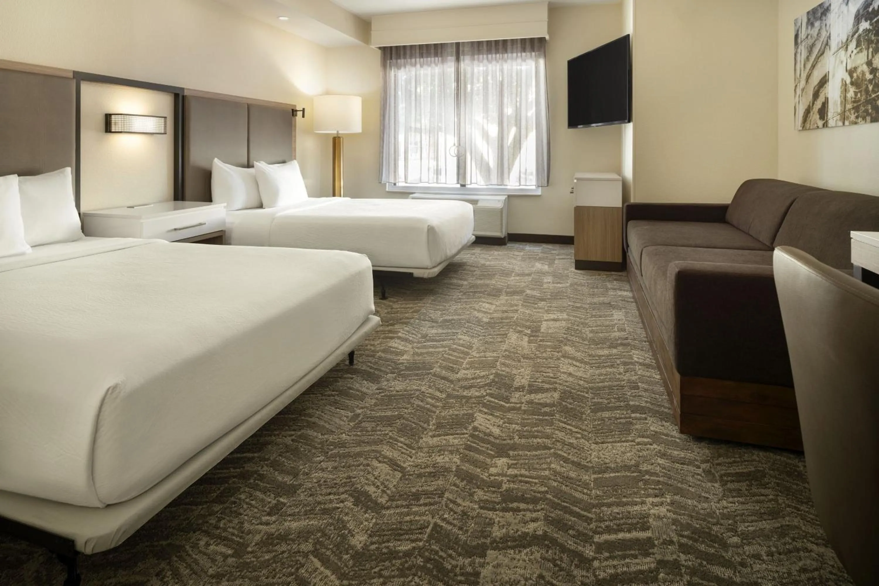 Photo of the whole room, Bed in SpringHill Suites Fort Worth University