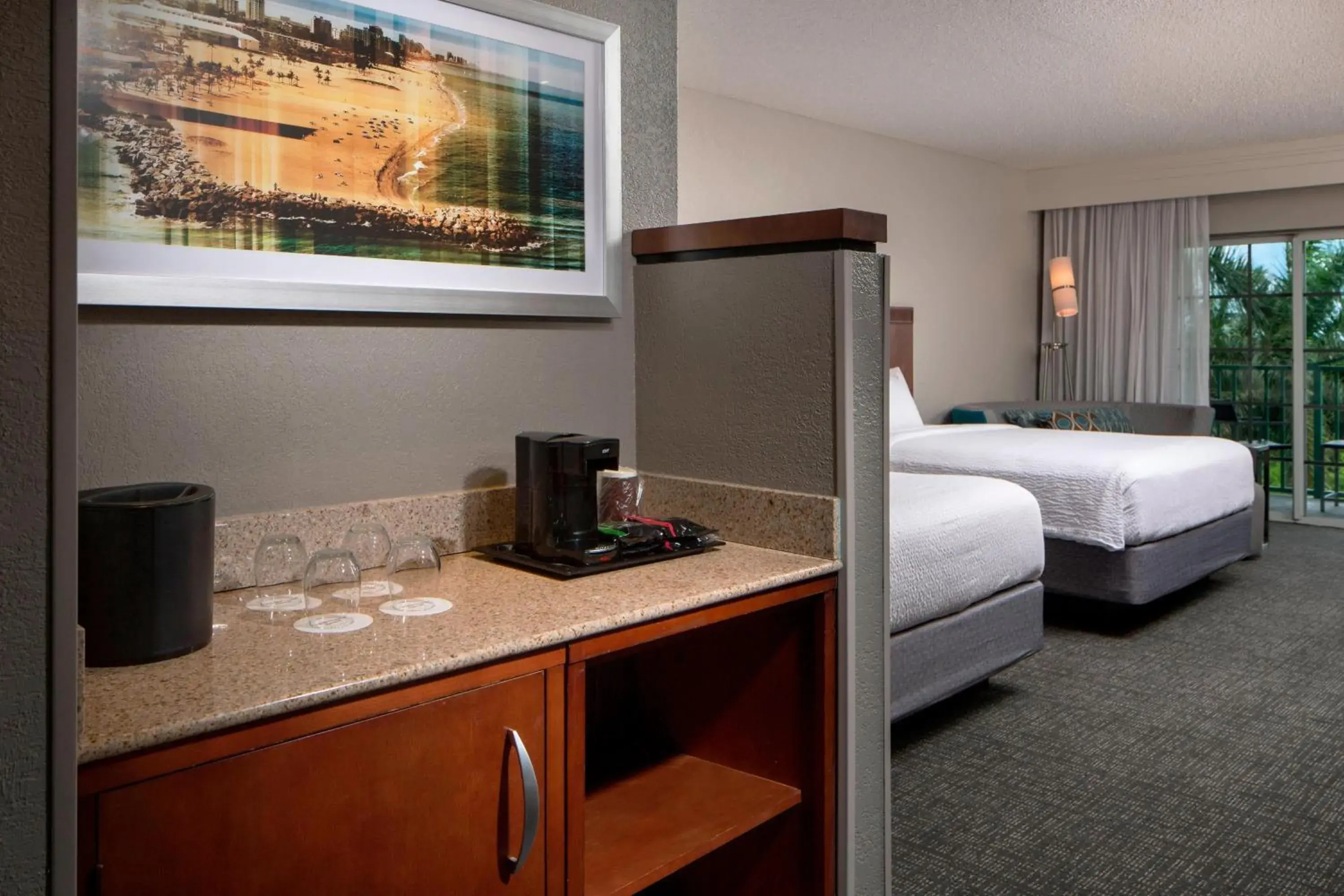 Newly Redesigned!, Larger Guest room, 2 Queen, Sofa bed in Courtyard by Marriott Fort Lauderdale Airport & Cruise Port Newly Redesigned!, Larger Guest room, 2 Queen, Sofa bed in Courtyard by Marriott Fort Lauderdale Airport & Cruise Port