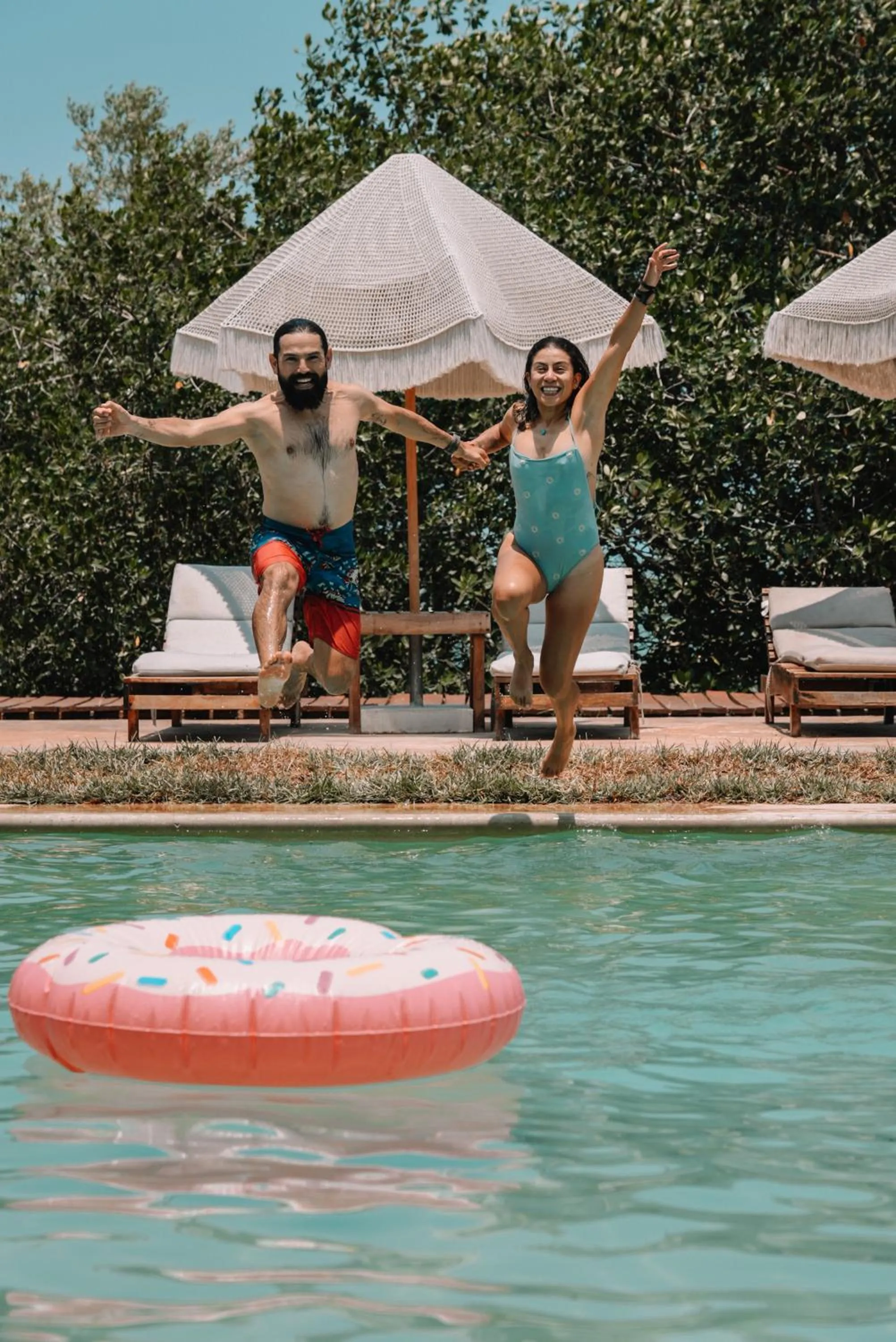 Swimming pool in Hotel Rio Lagartos
