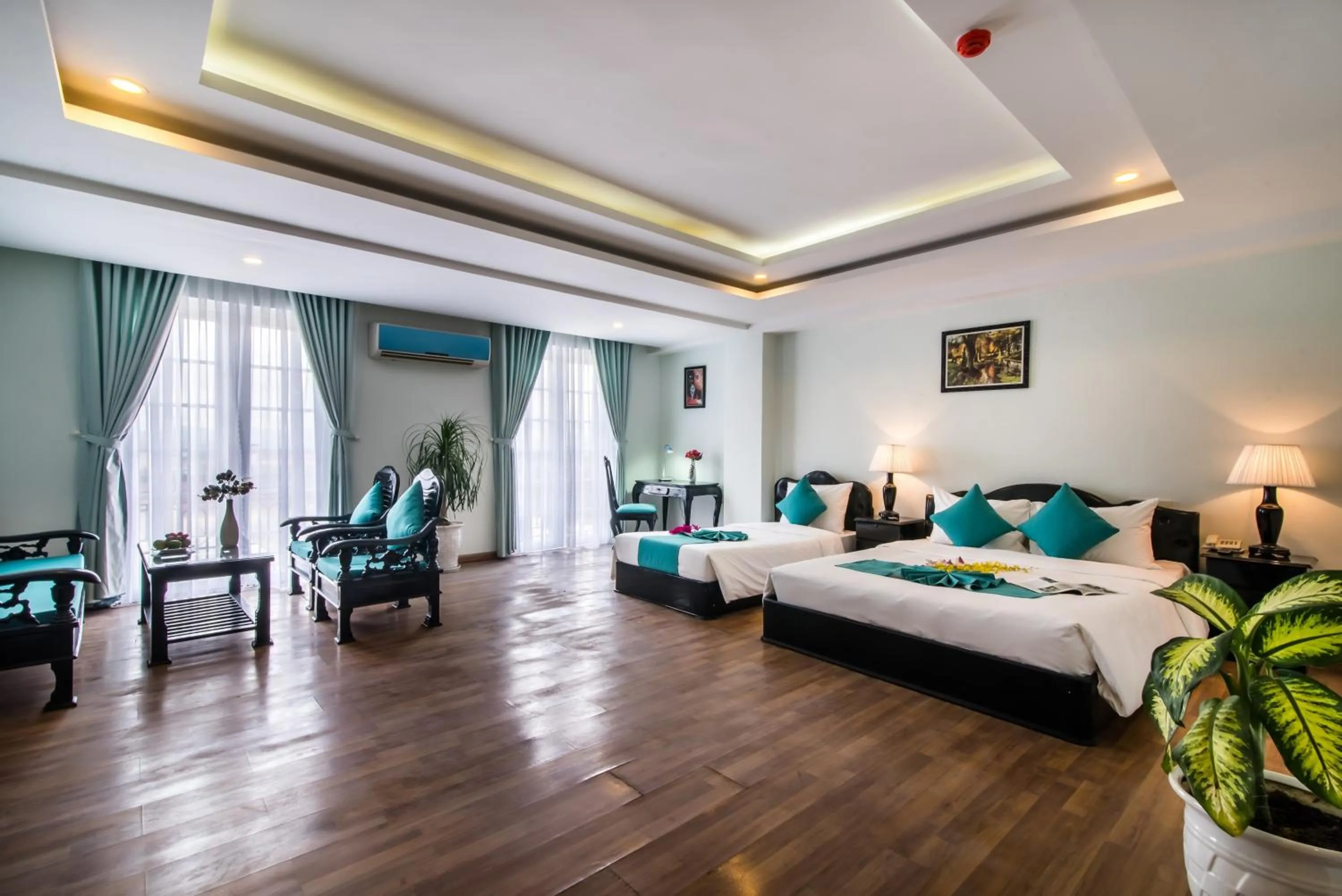 Photo of the whole room, Bed in The Sunriver Boutique Hotel Hue