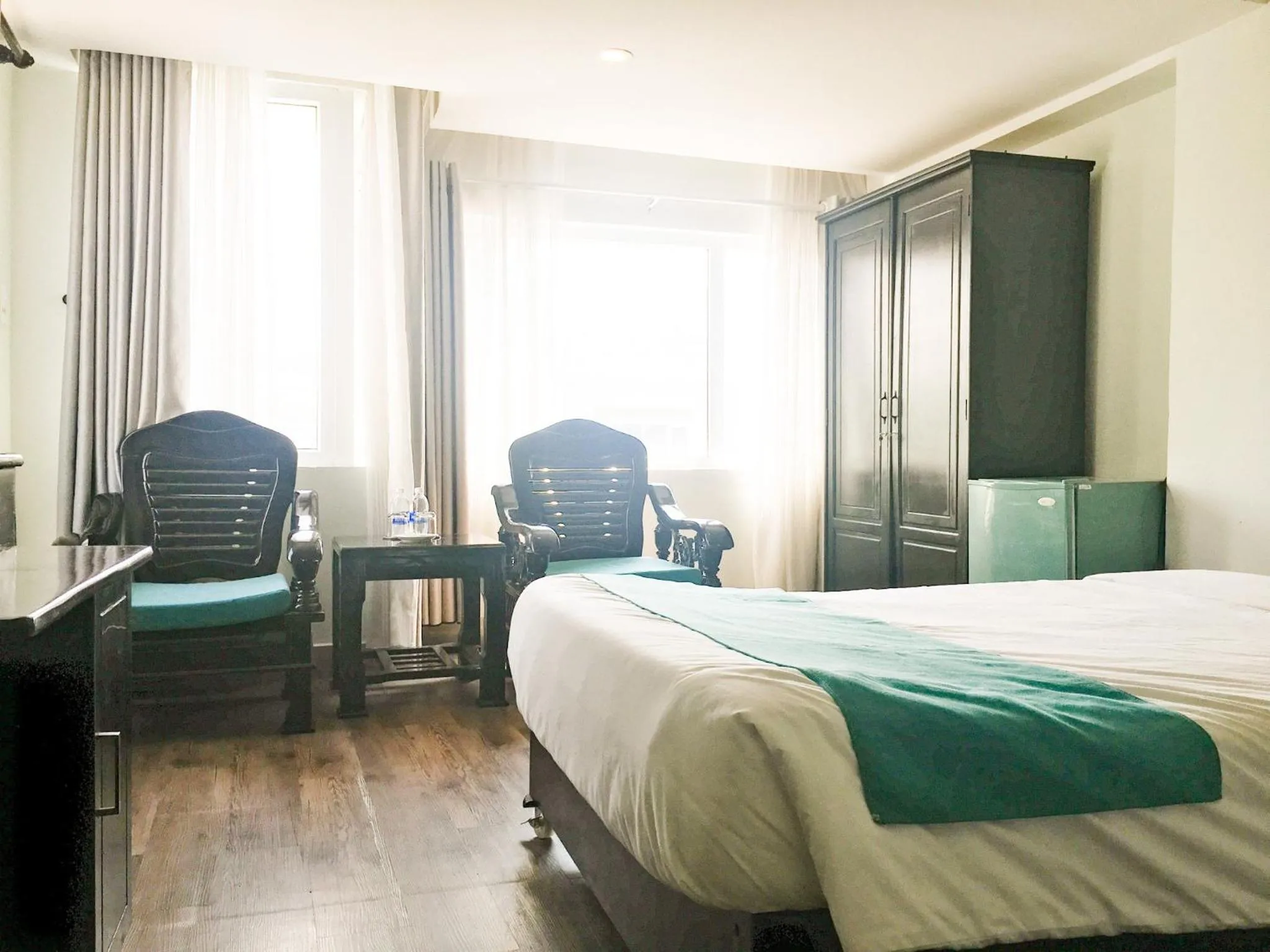 View (from property/room), Bed in The Sunriver Boutique Hotel Hue