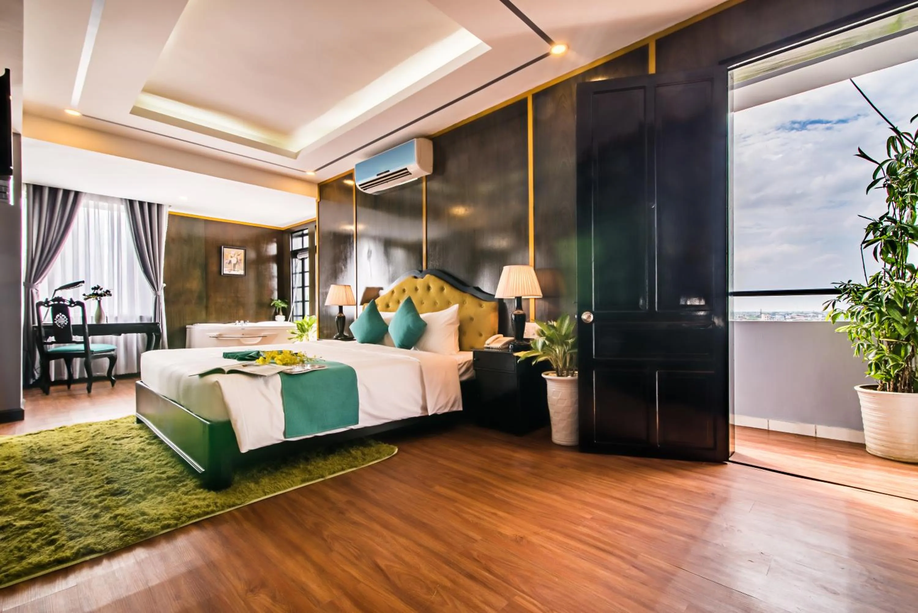 Photo of the whole room, Bed in The Sunriver Boutique Hotel Hue