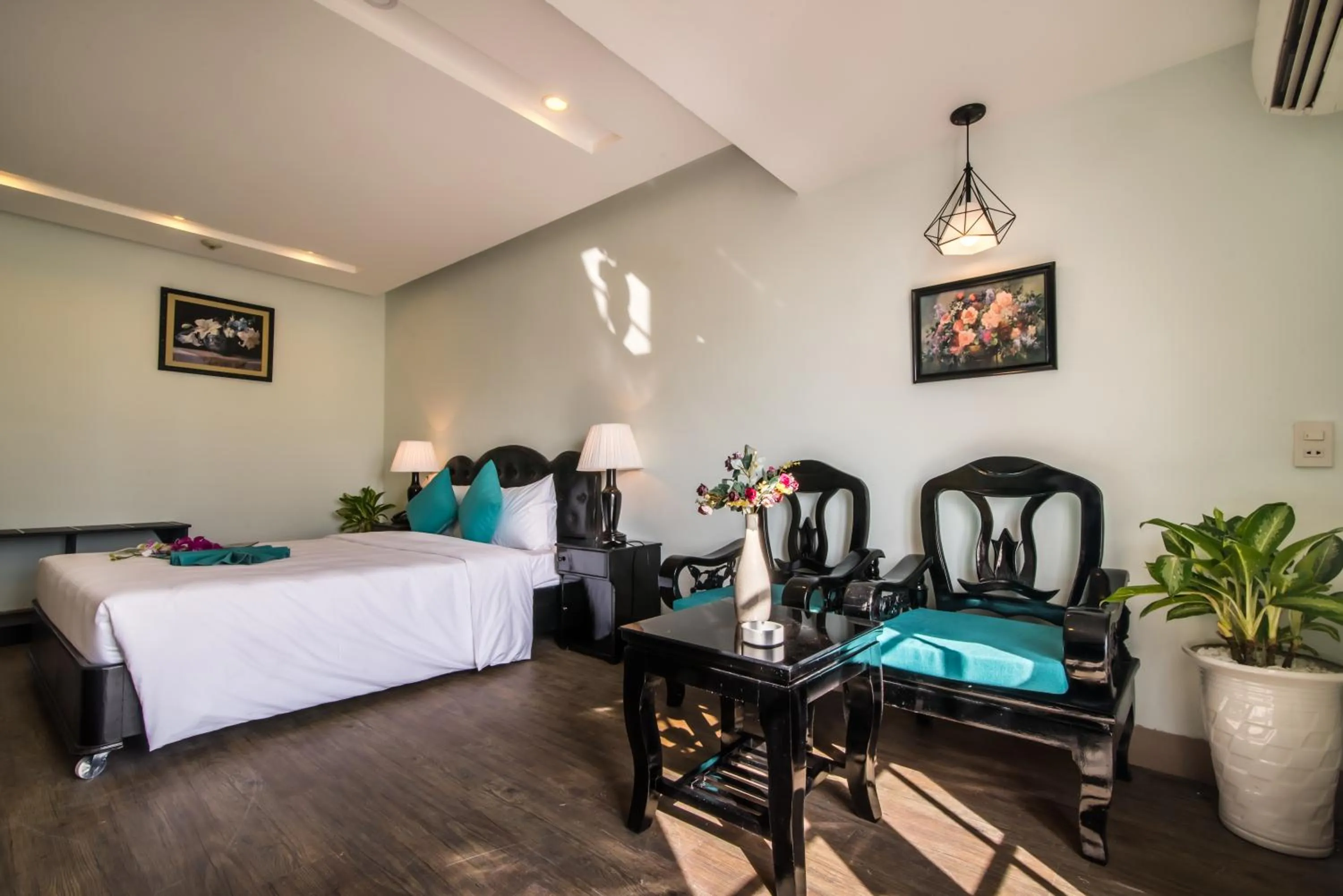 Photo of the whole room, Bed in The Sunriver Boutique Hotel Hue