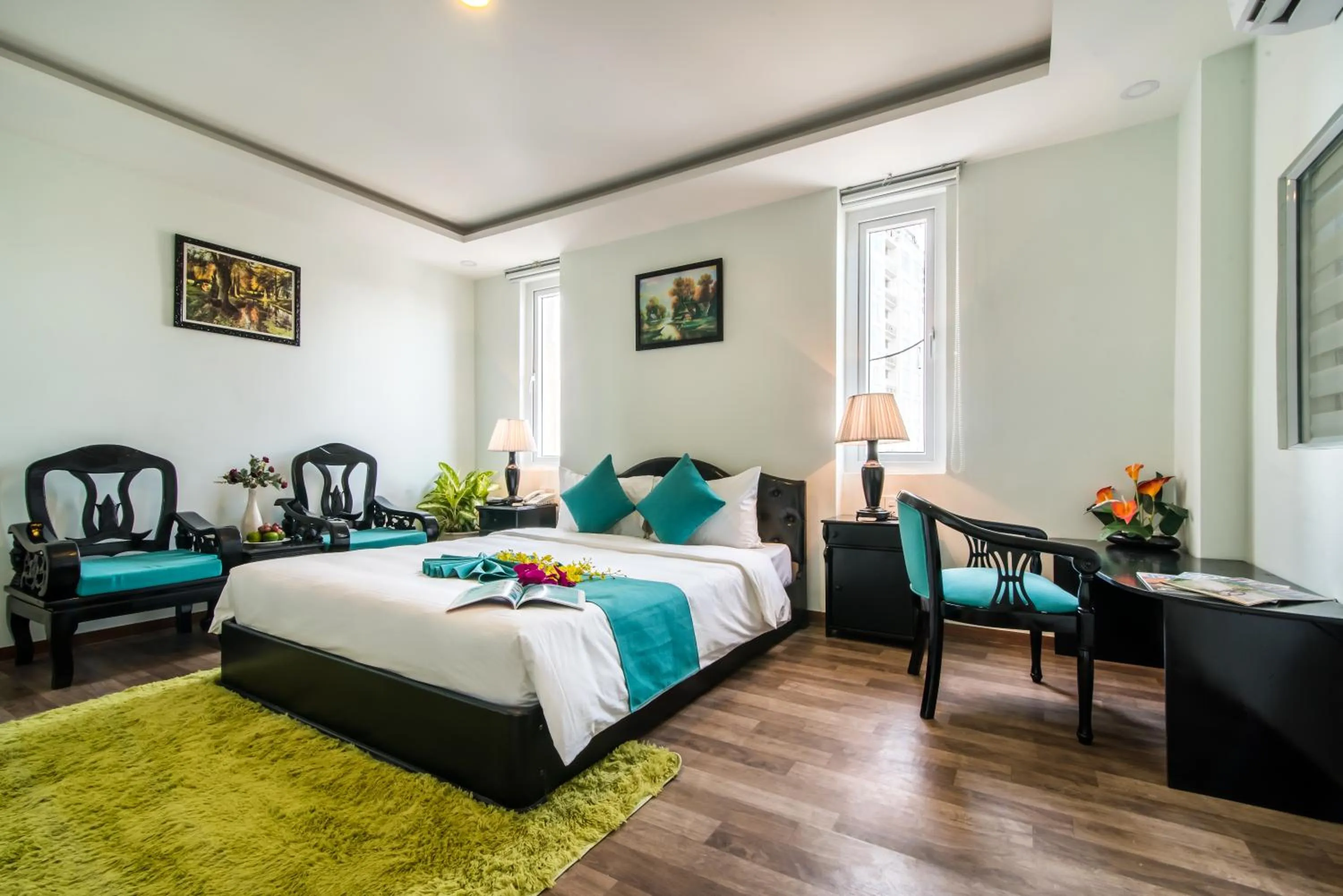 Photo of the whole room, Bed in The Sunriver Boutique Hotel Hue