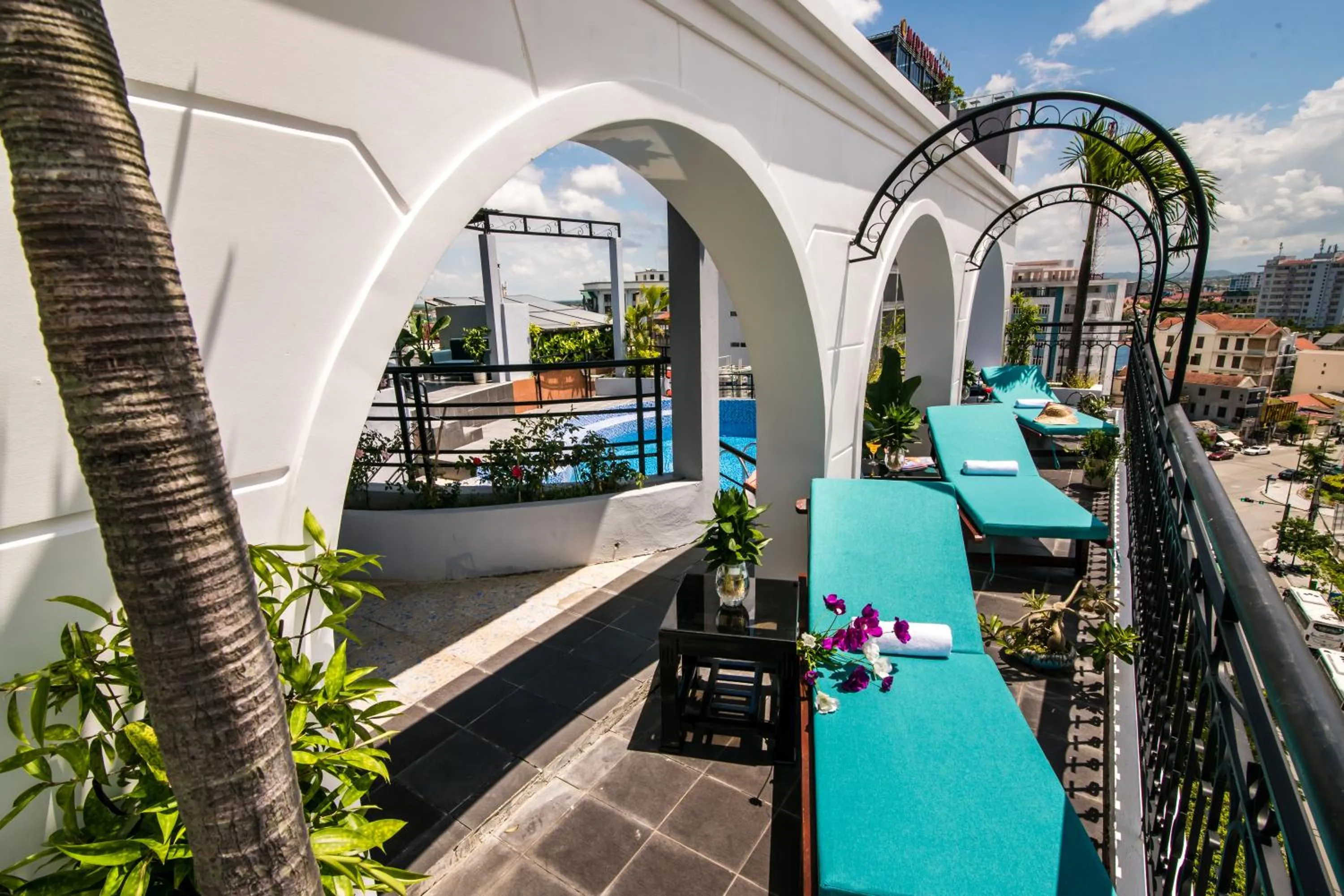 Balcony/Terrace in The Sunriver Boutique Hotel Hue