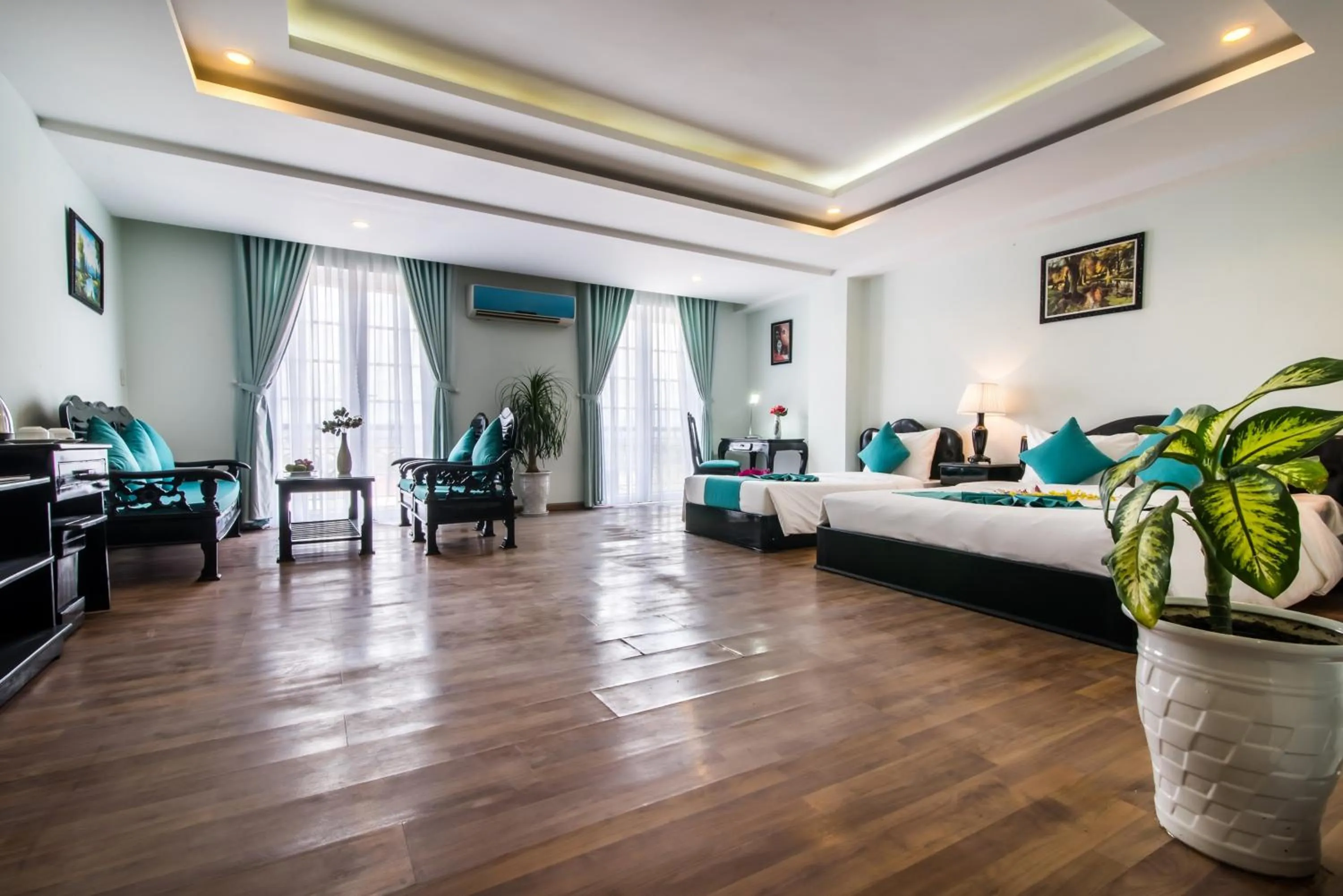 Living room, Bed in The Sunriver Boutique Hotel Hue