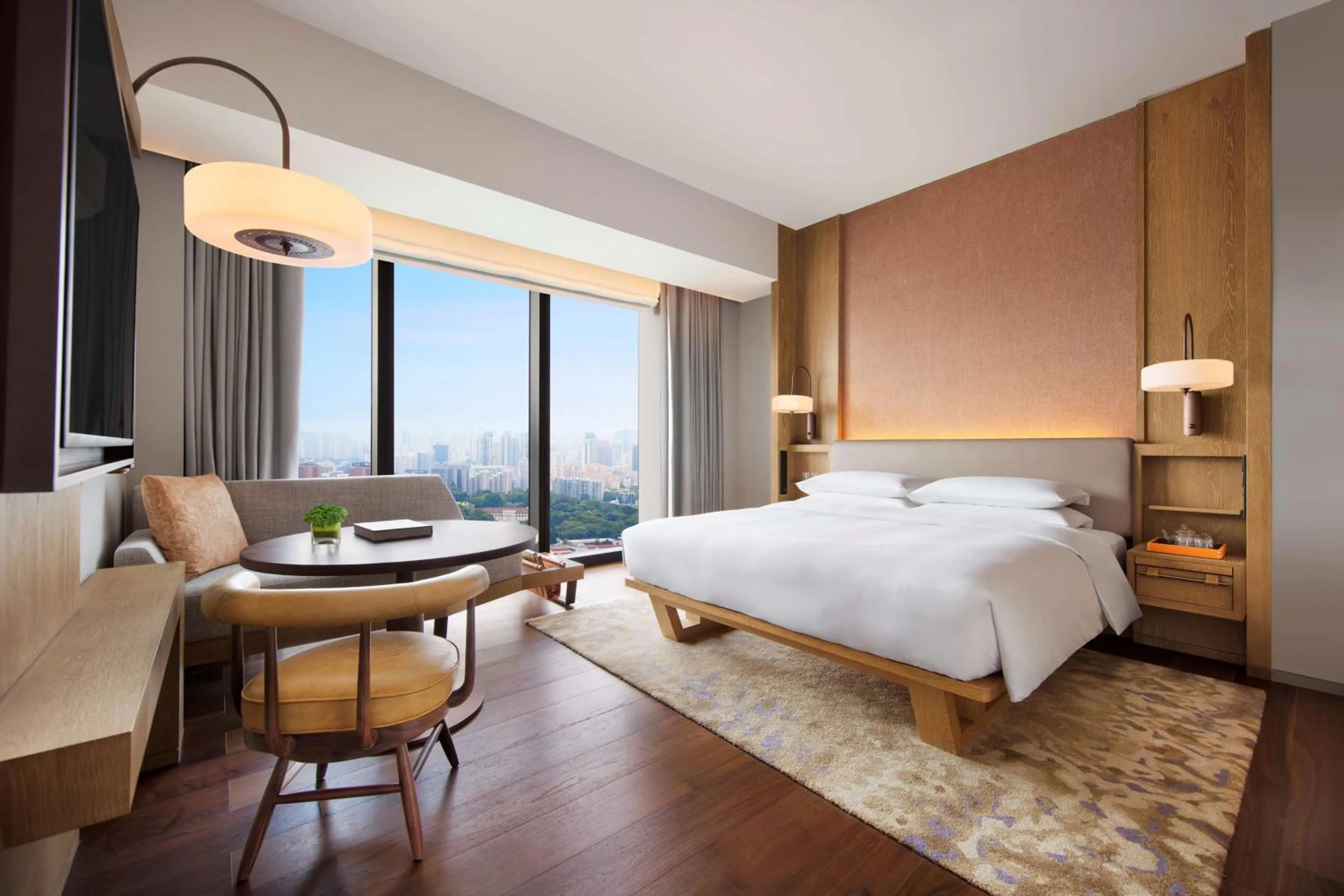 Photo of the whole room, Bed in Andaz Singapore, By Hyatt