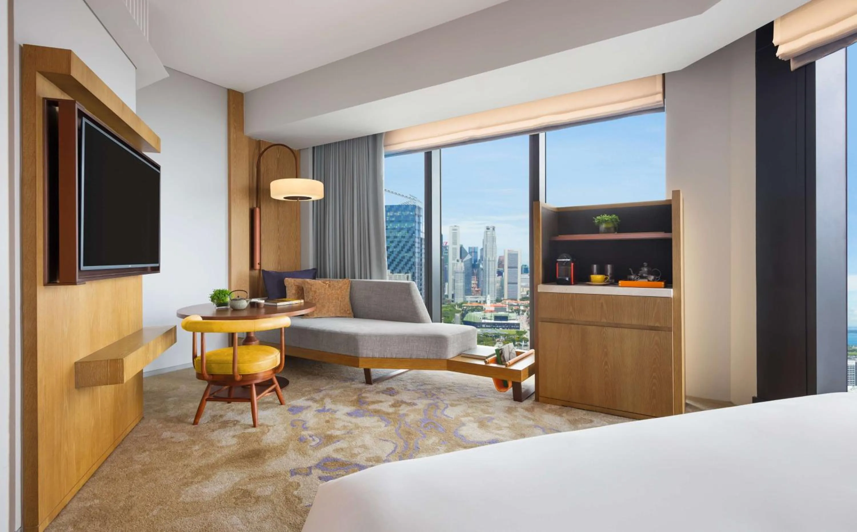 Photo of the whole room, Bed in Andaz Singapore, By Hyatt
