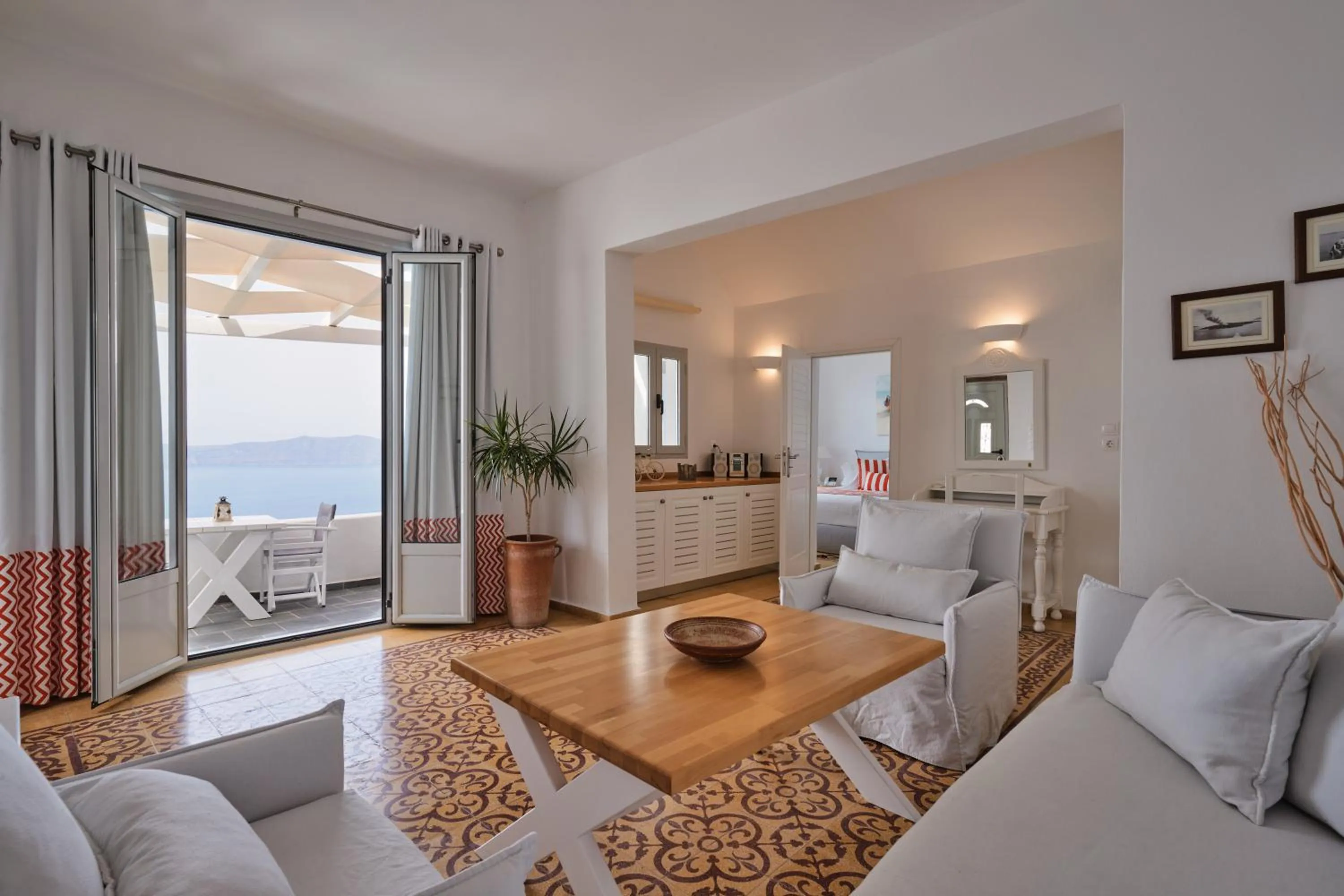 Seating area in Agali Houses