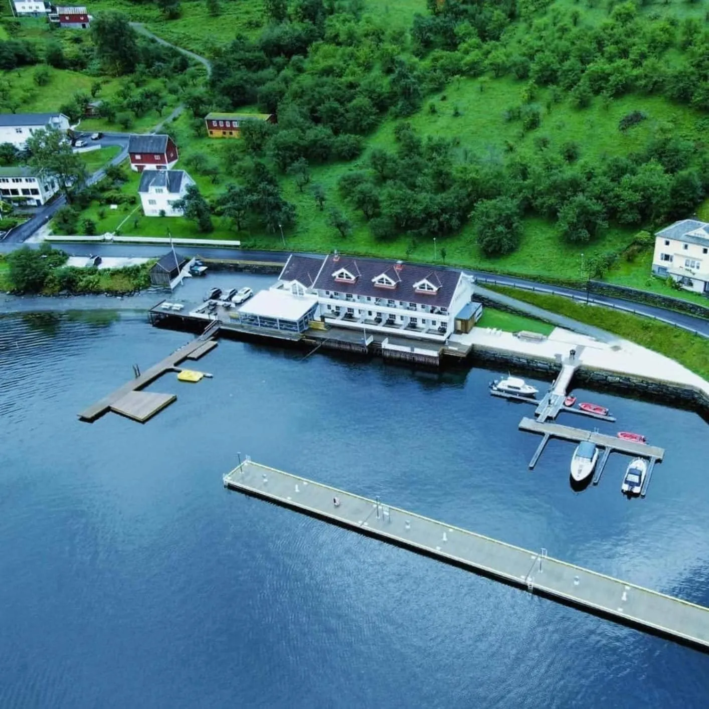 Bird's eye view in Flåm Marina
