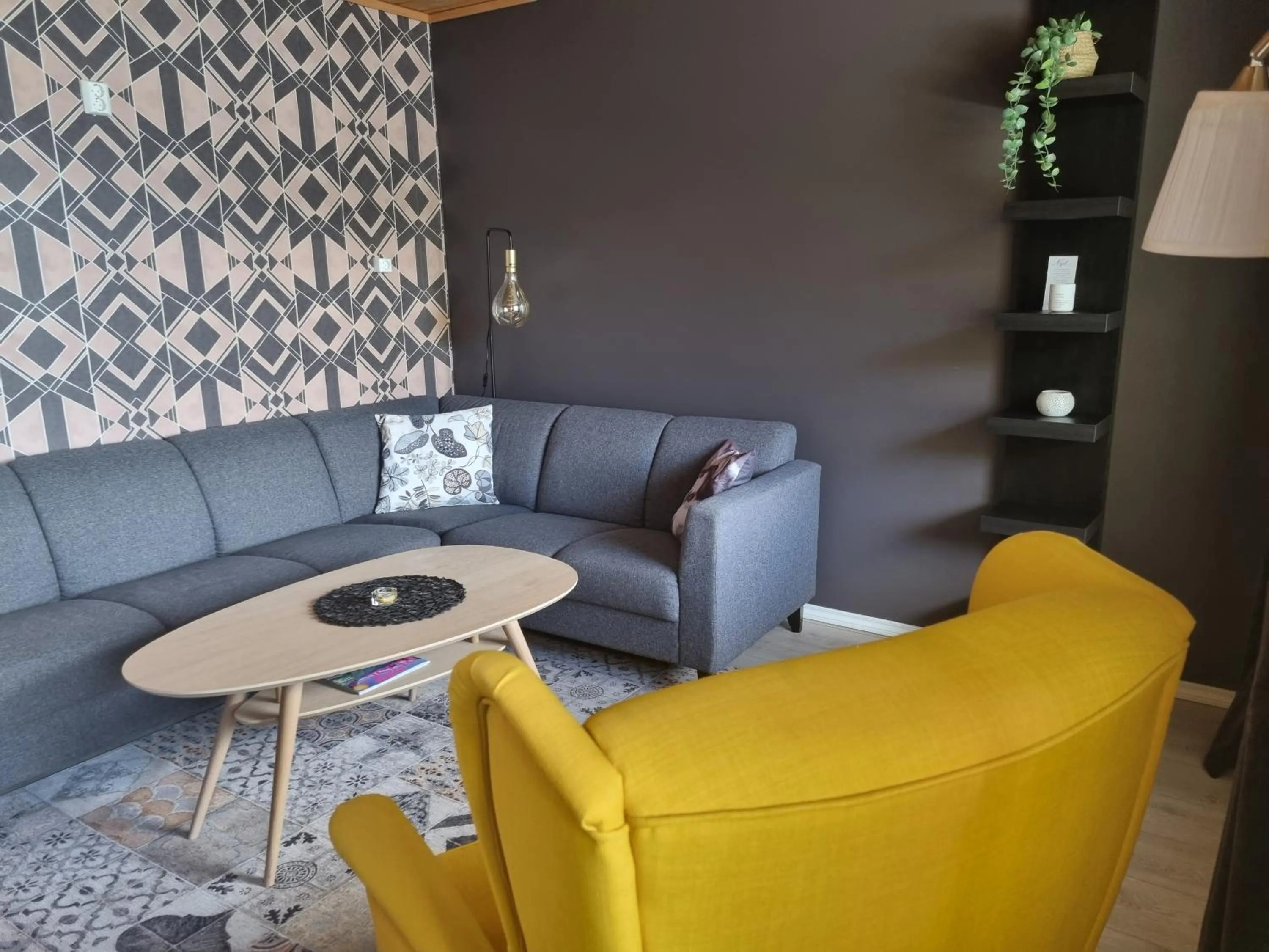 Living room in Flåm Marina