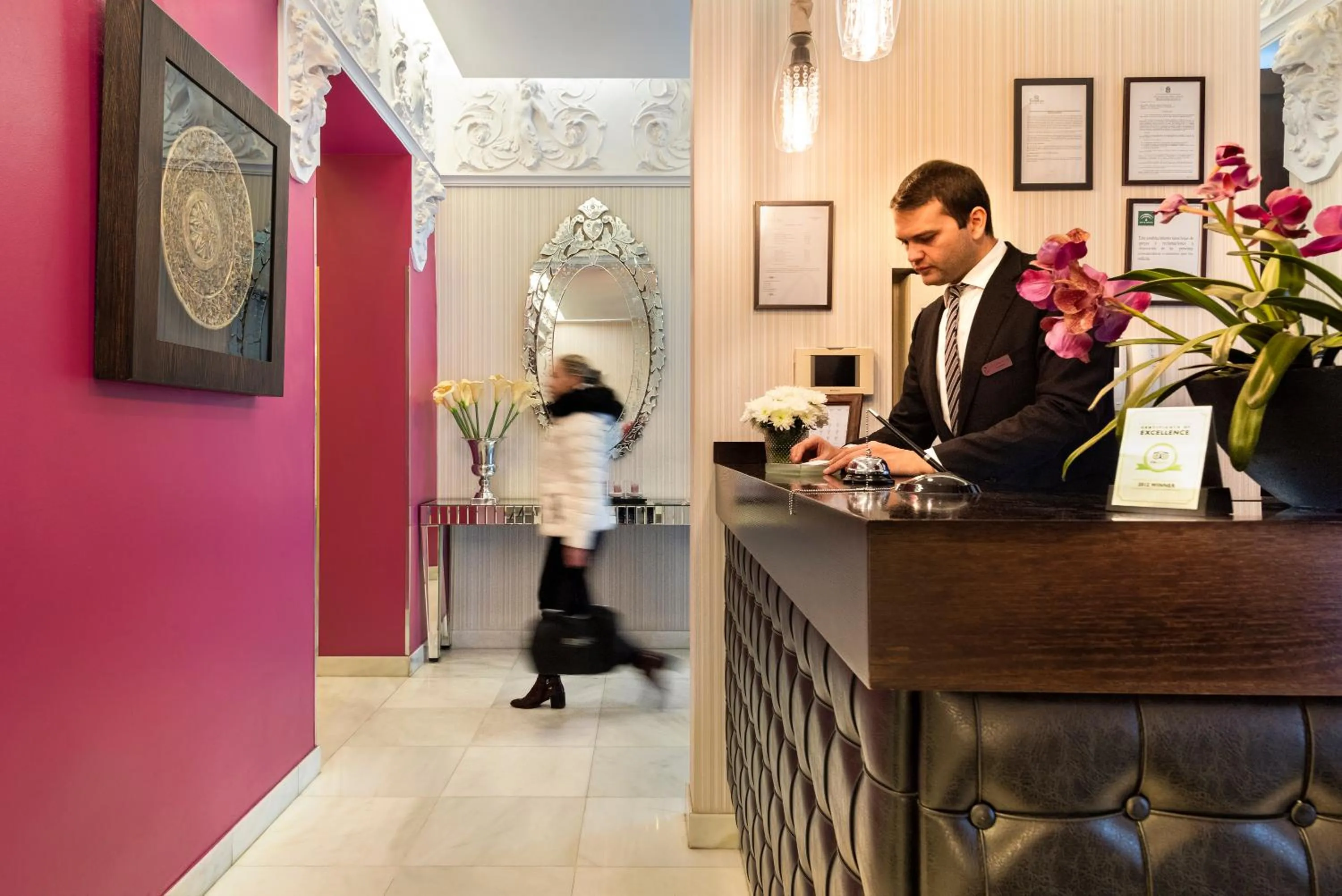 Lobby or reception in La Casa de la Trinidad