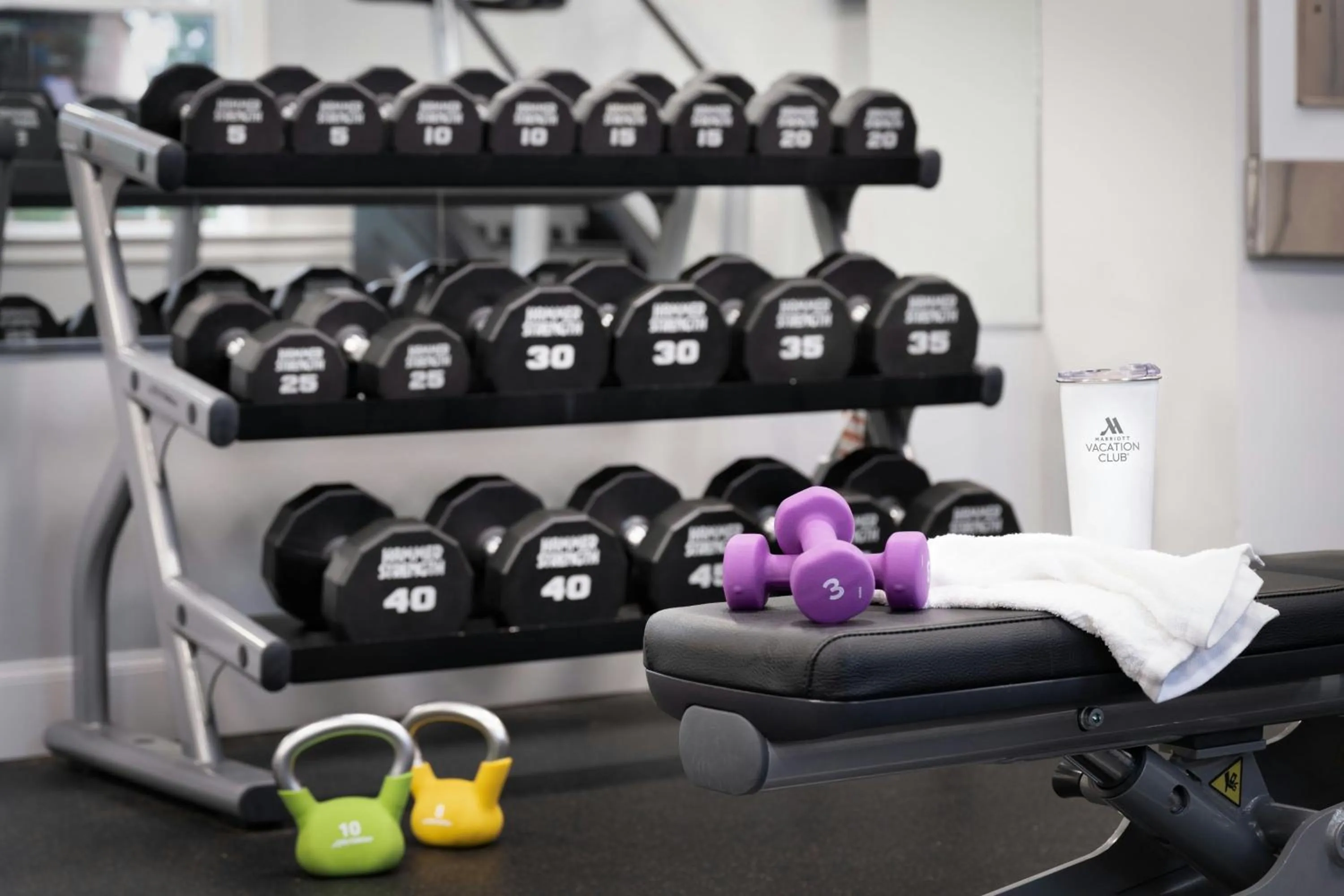 Fitness centre/facilities in Marriott's Manor Club at Ford's Colony