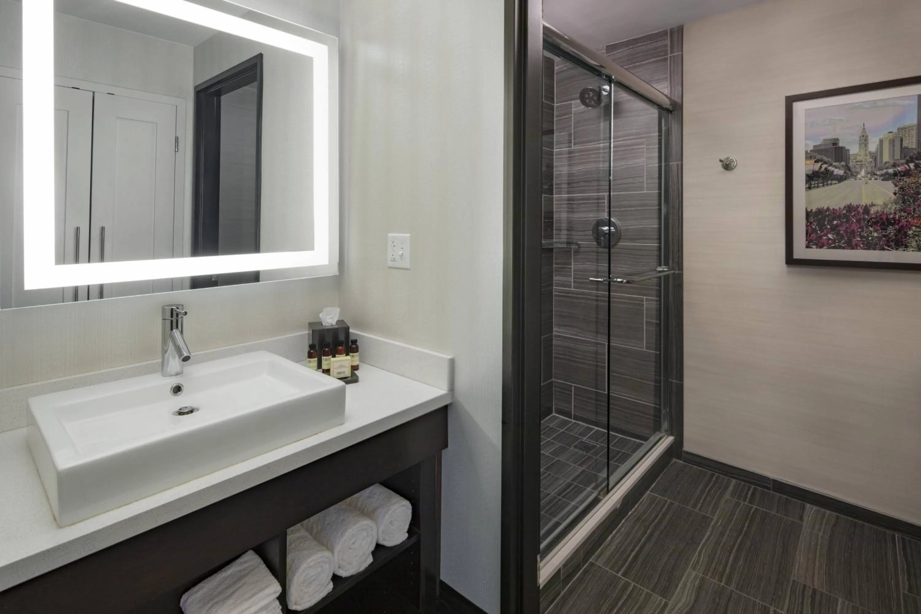 Bathroom in The Notary Hotel, Philadelphia, Autograph Collection