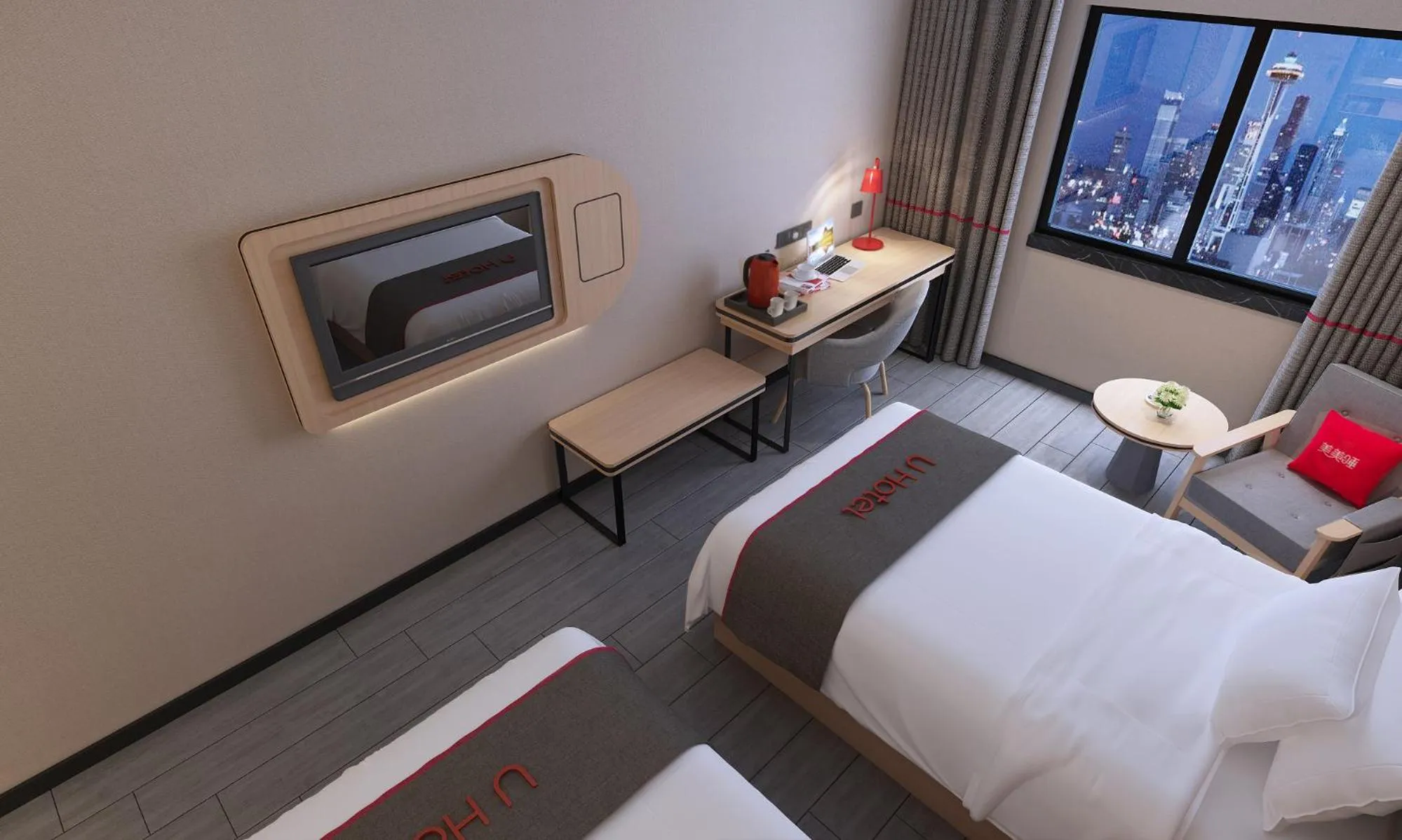 Bed in Thank Inn Chain Hotel Shandong Liaocheng Gaotang Guandao Street