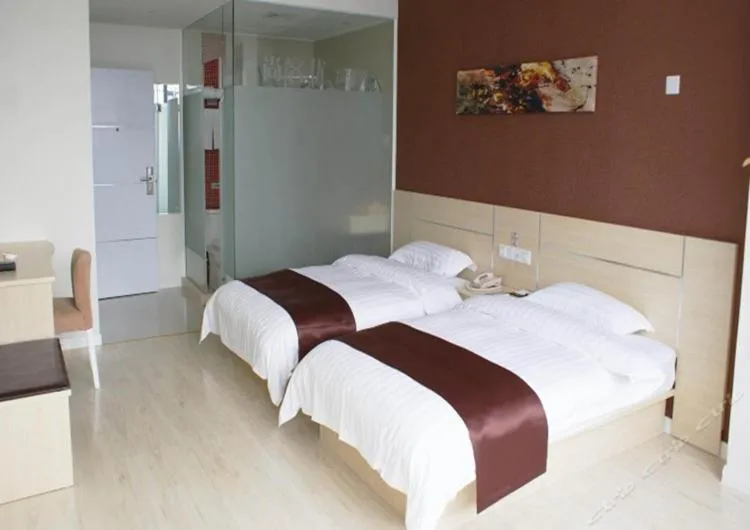 Bed in Thank Inn Chain Hotel Jiangsu Suzhou Wujiang Pedestrian Street