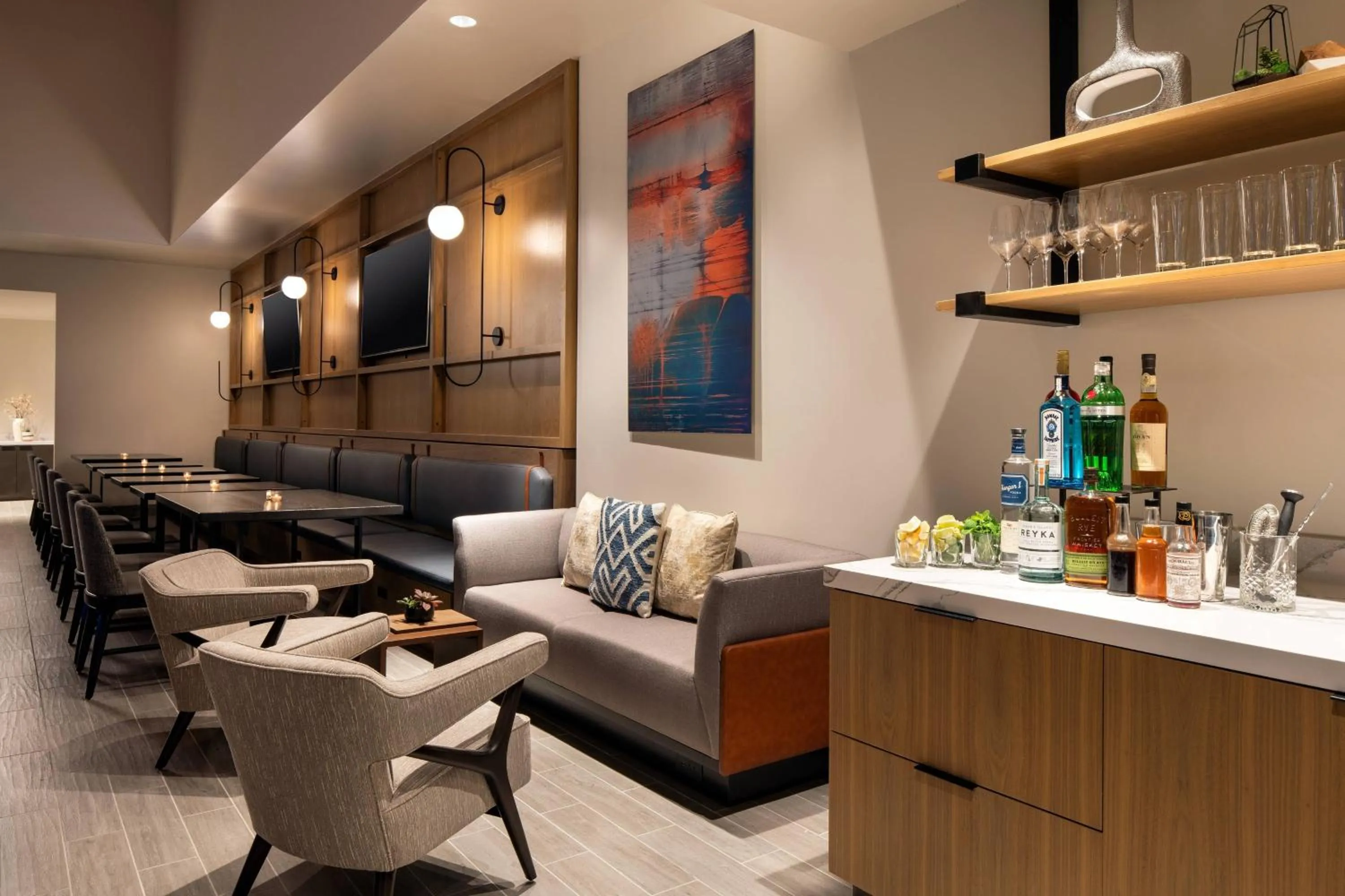 Lounge or bar in Santa Clara Marriott