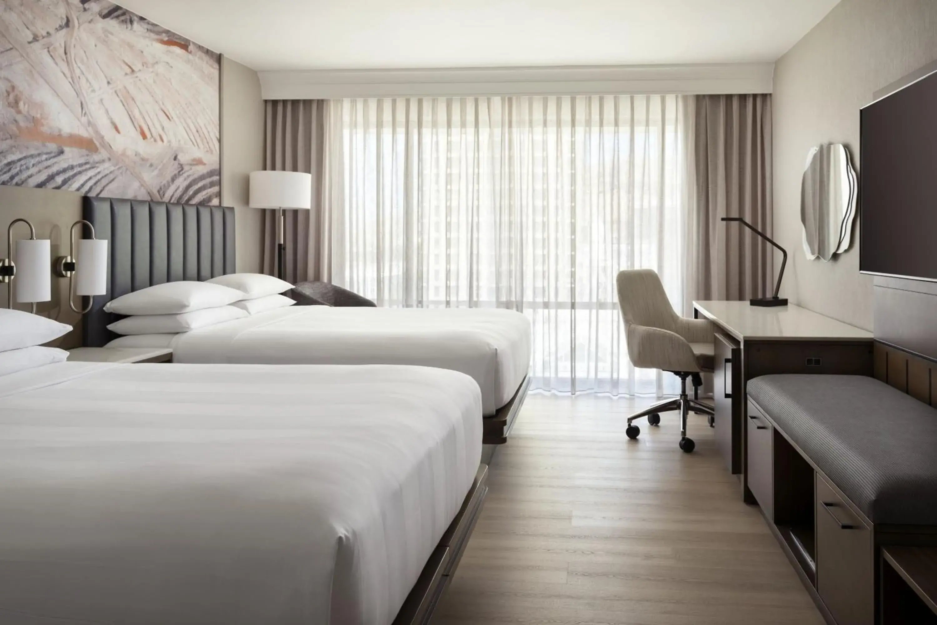 Deluxe Queen Room with Two Queen Beds - Hearing Accessible in Salt Lake Marriott Downtown at City Creek Deluxe Queen Room with Two Queen Beds - Hearing Accessible in Salt Lake Marriott Downtown at City Creek