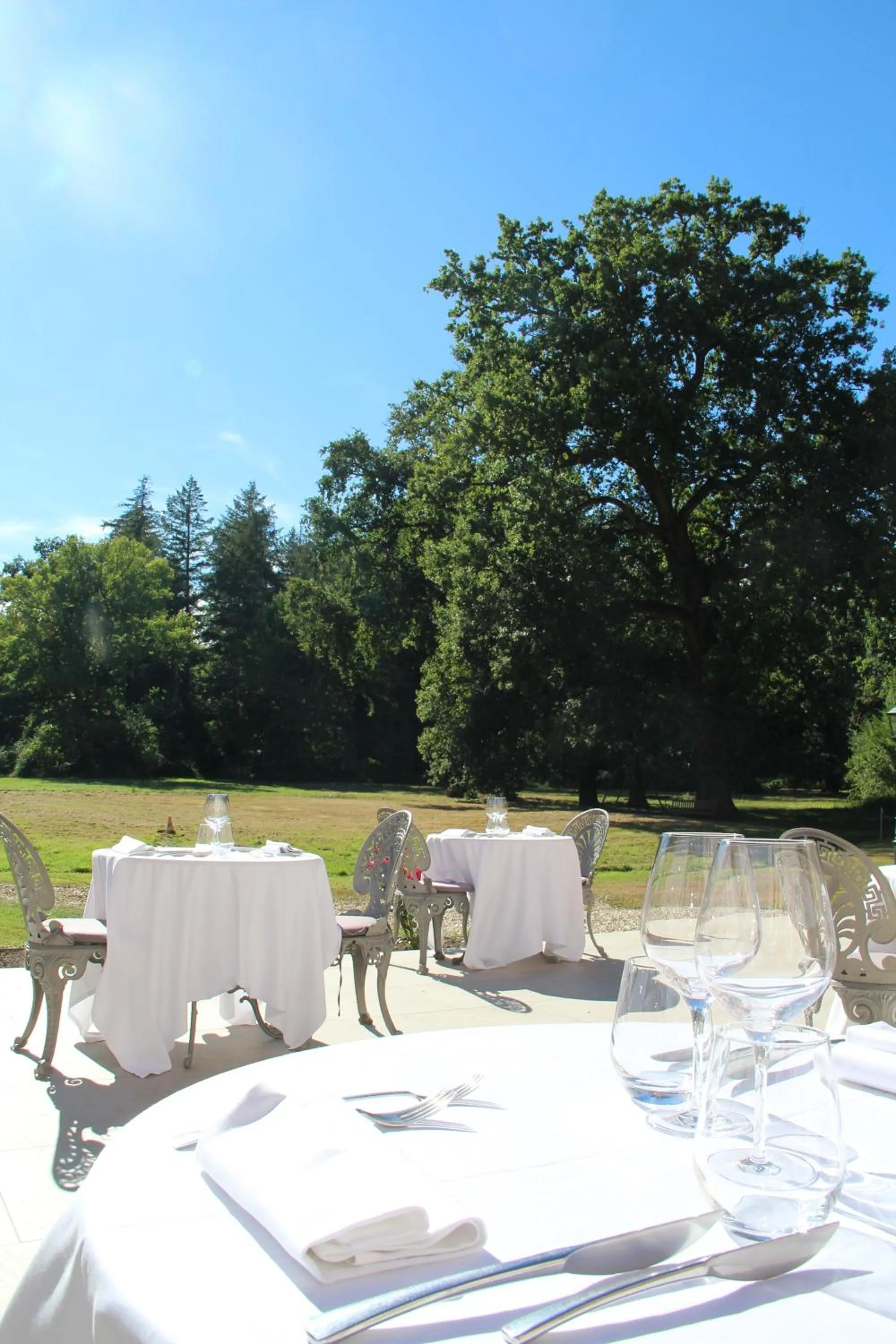 Patio in Hostellerie Du Château Les Muids