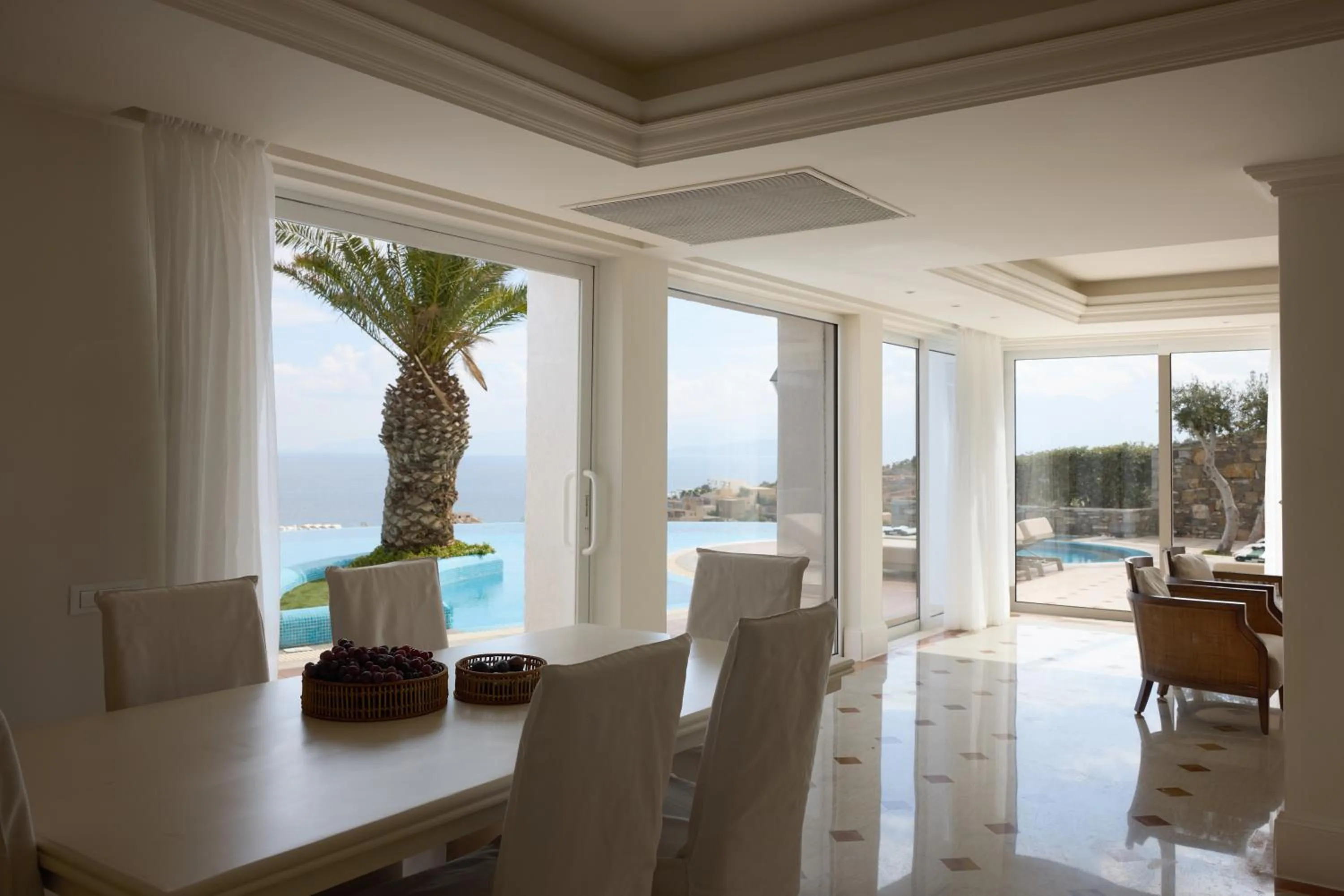 Seating area in Elounda Gulf Villas by Sandglass