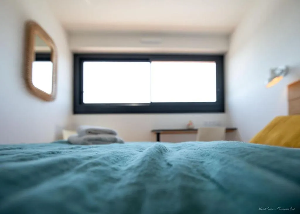 Bedroom, Bed in Logis Hôtels - Le Bellaroc - Hôtel 2 étoiles et Restaurant