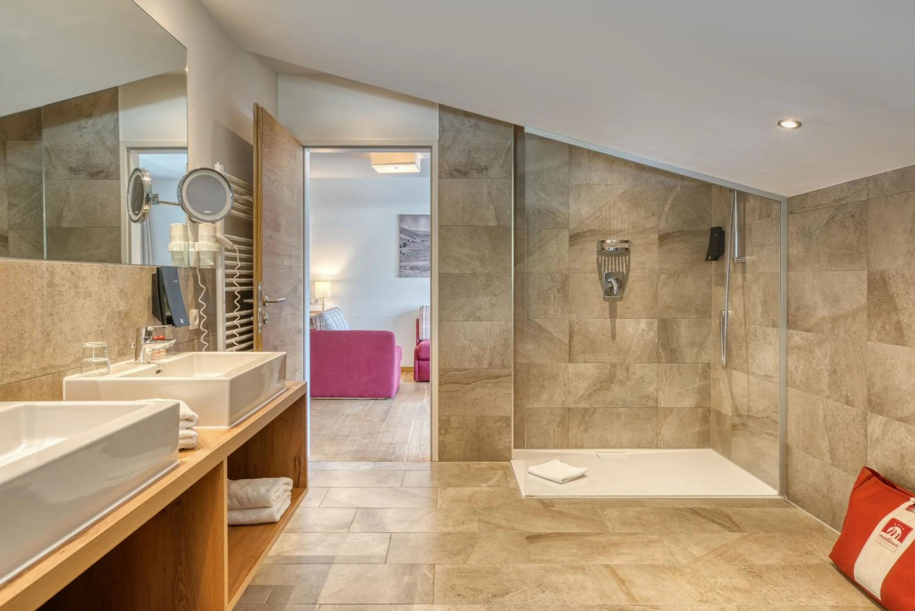 Shower in Mallaun Hotel.Erlebnis