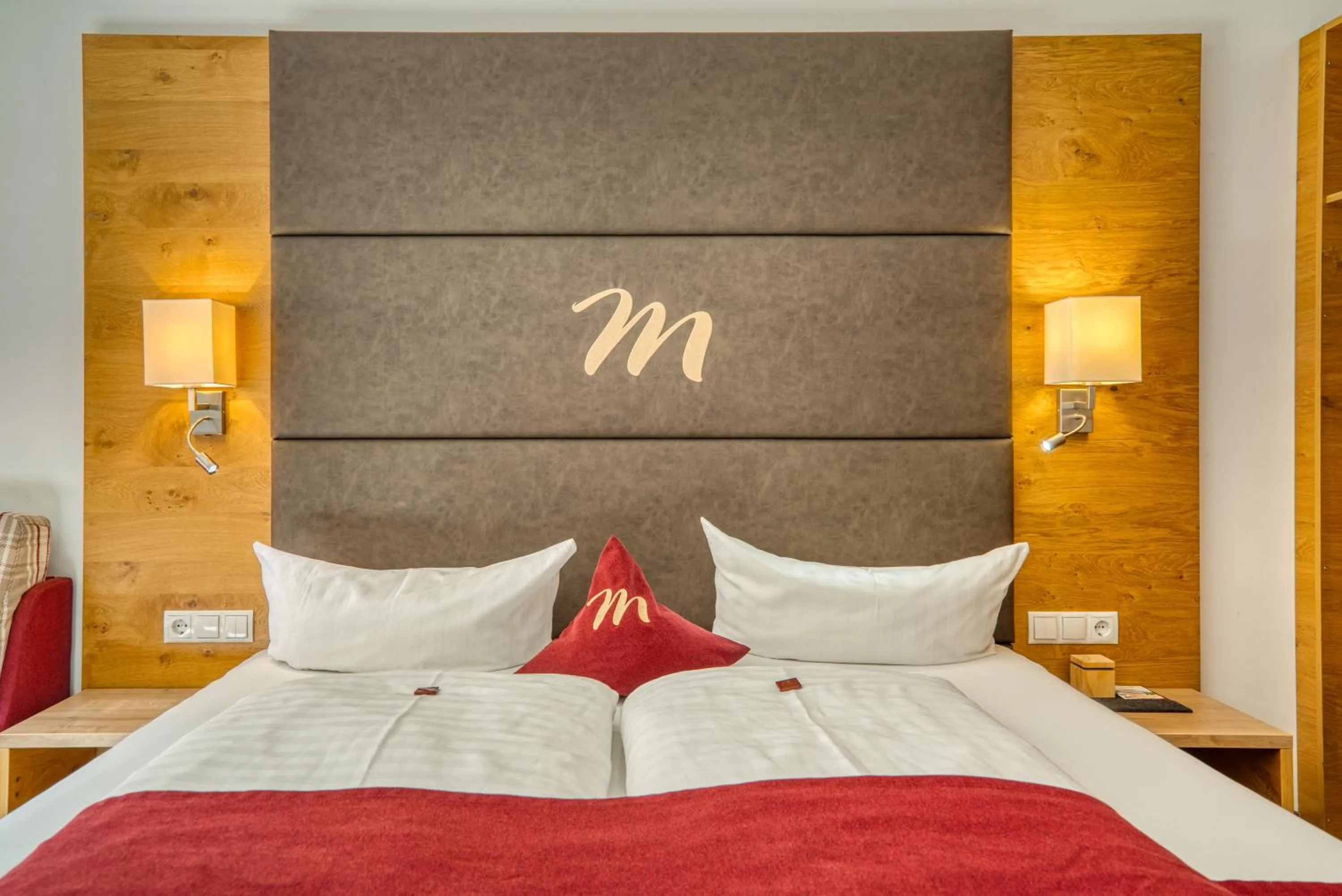 Bed in Mallaun Hotel.Erlebnis