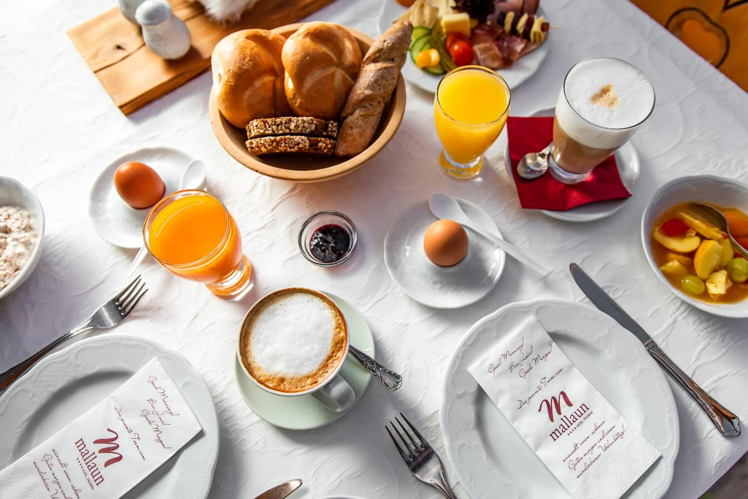 Breakfast in Mallaun Hotel.Erlebnis